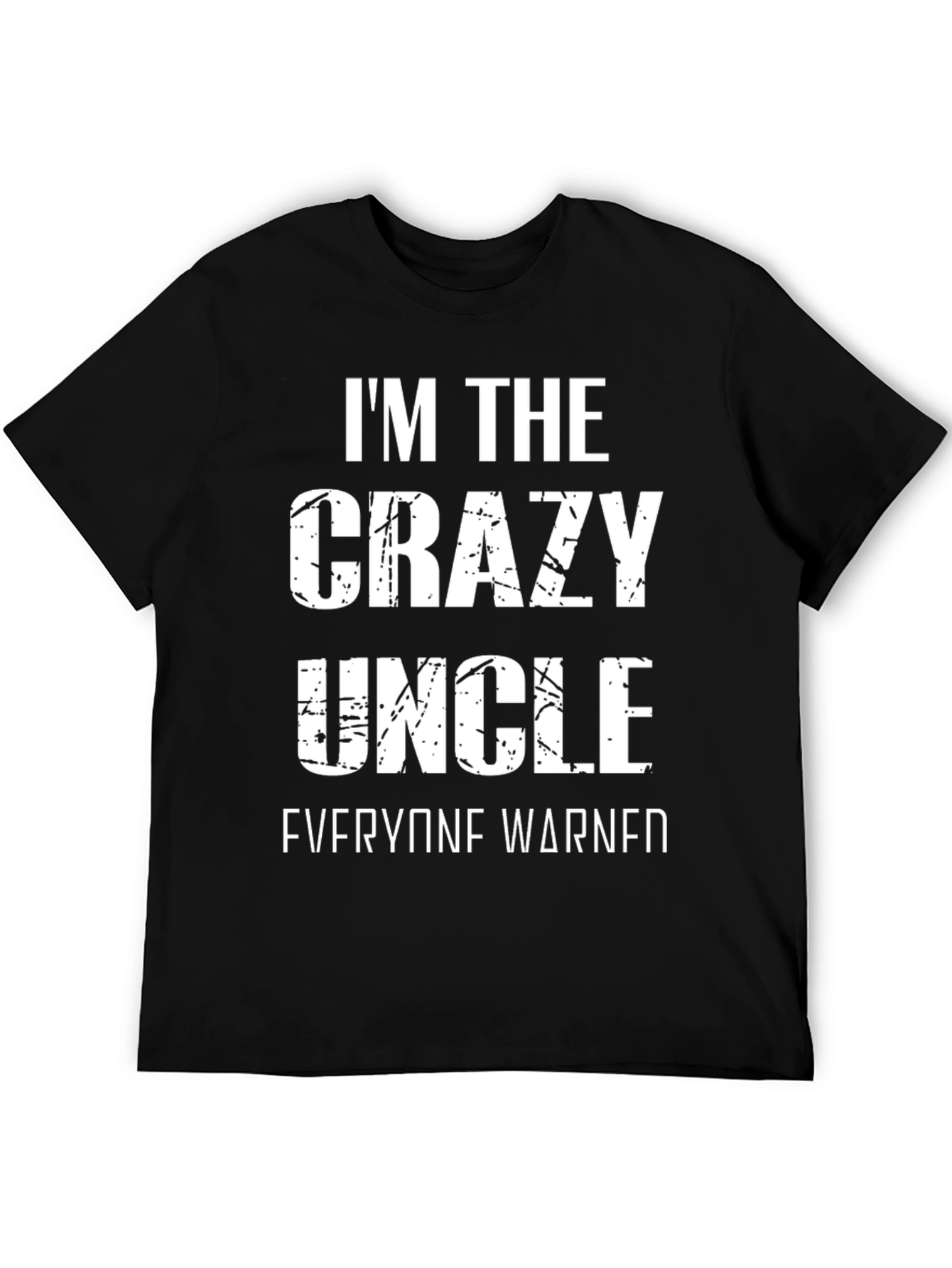 Black Crazy Uncle Graphic Tee - Funny Novelty Shirt view 5