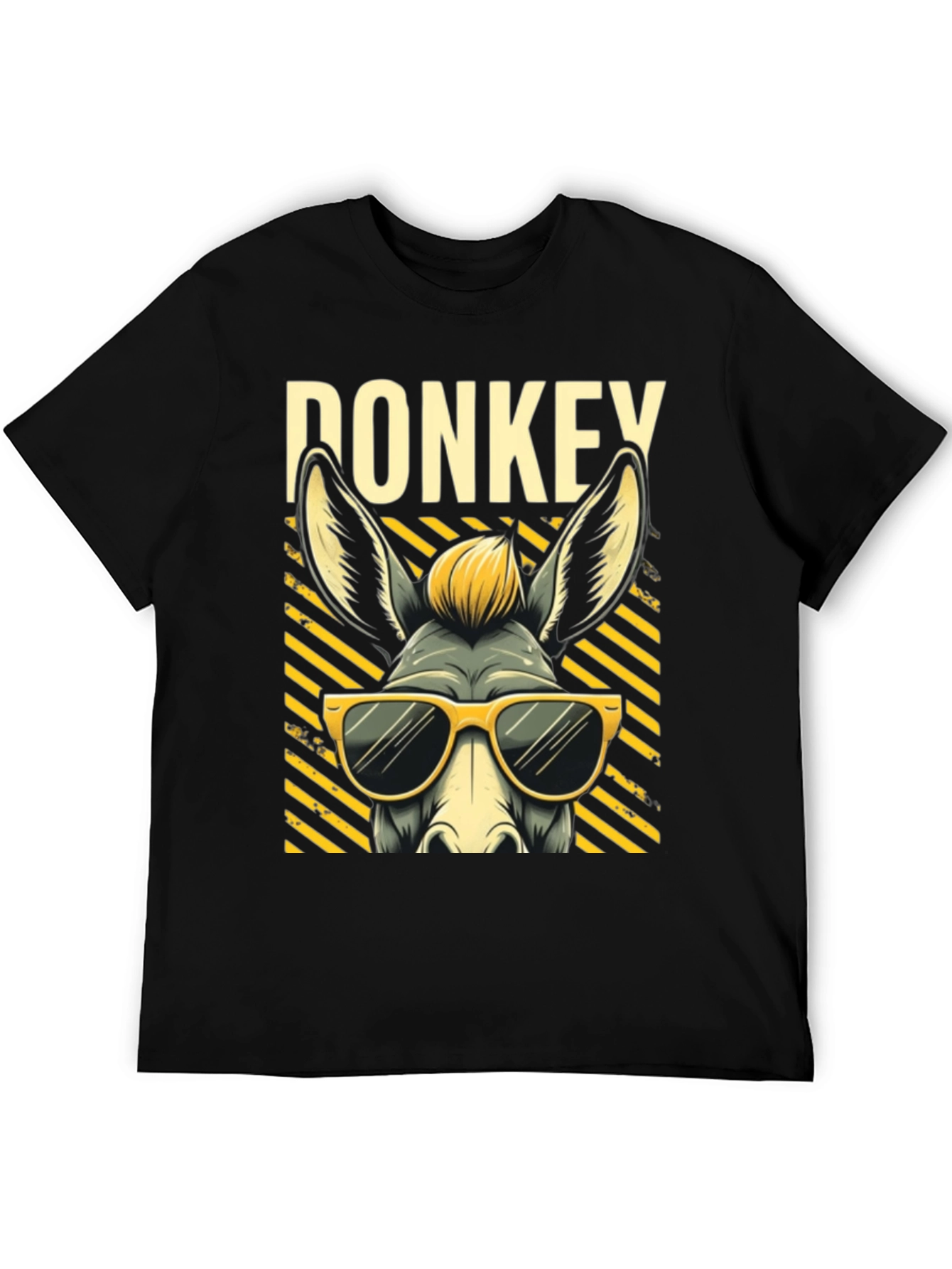 Black Cool Donkey T-Shirt - Fun Graphic Tee view 5