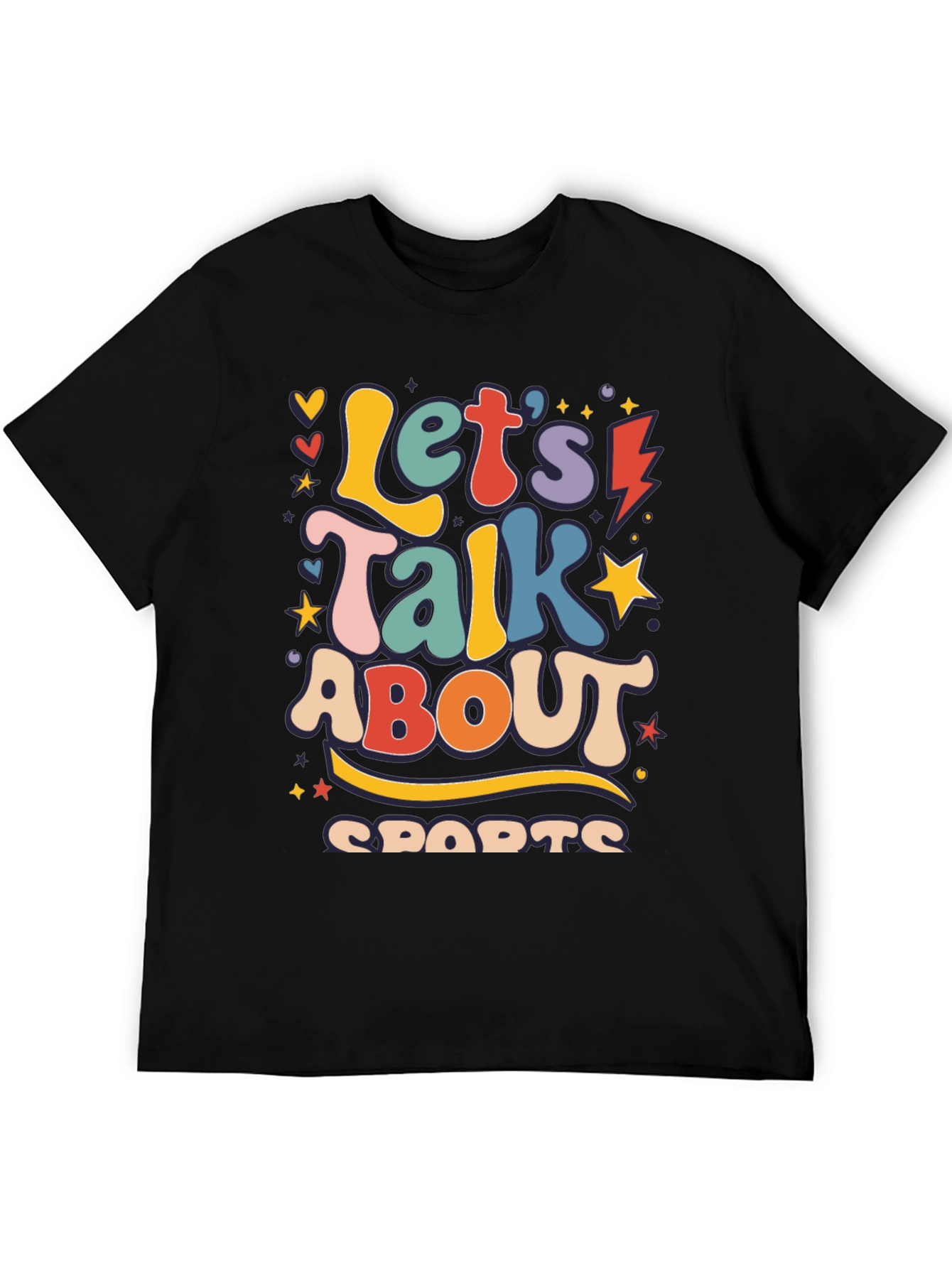 Retro Let's Talk About Sports Graphic Tee - 5