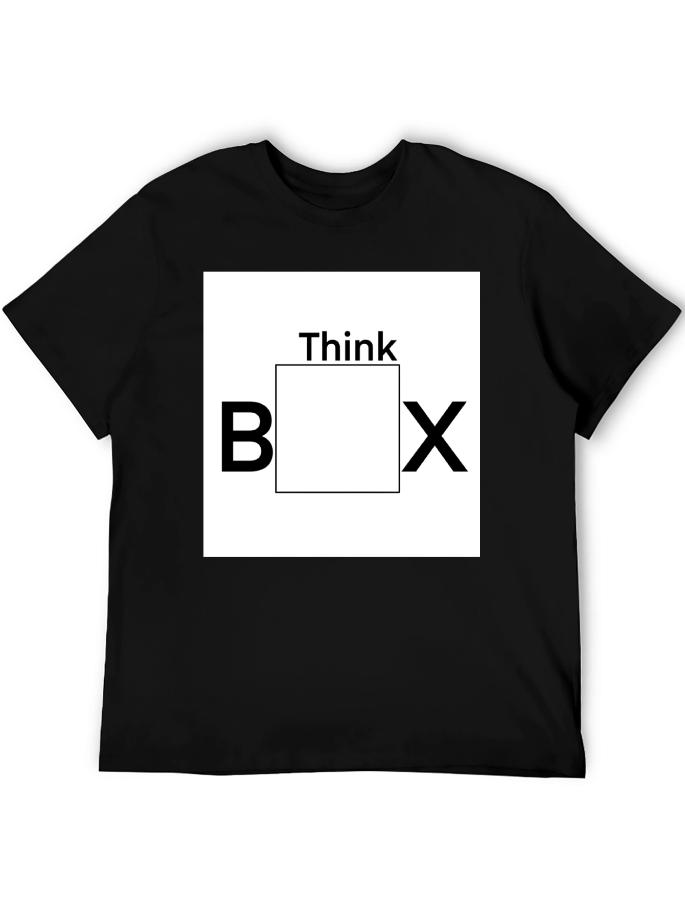 Black Think Outside the Box Graphic Tee - Black view 5