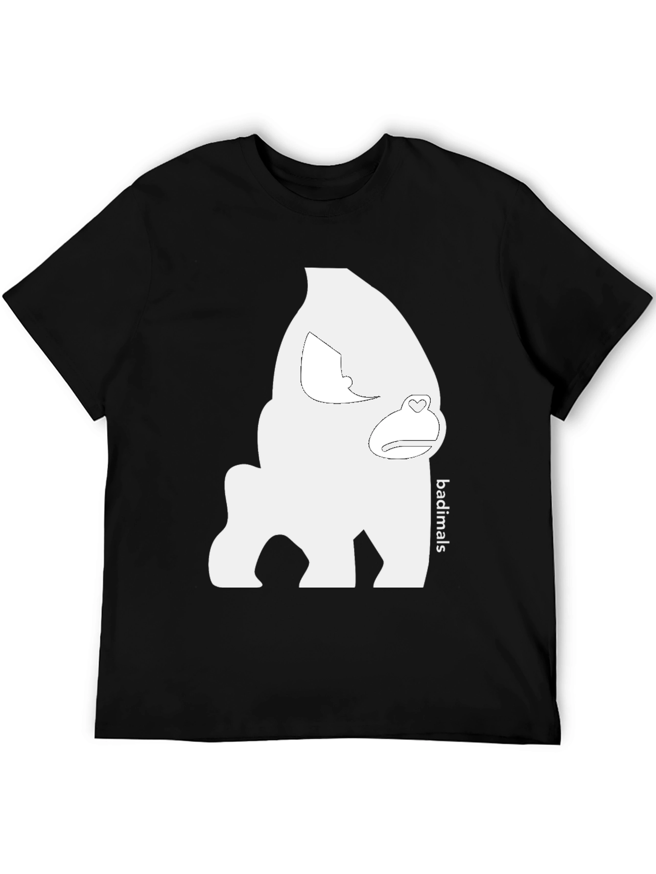 Black Badimals Gorilla Graphic Tee - Black view 5