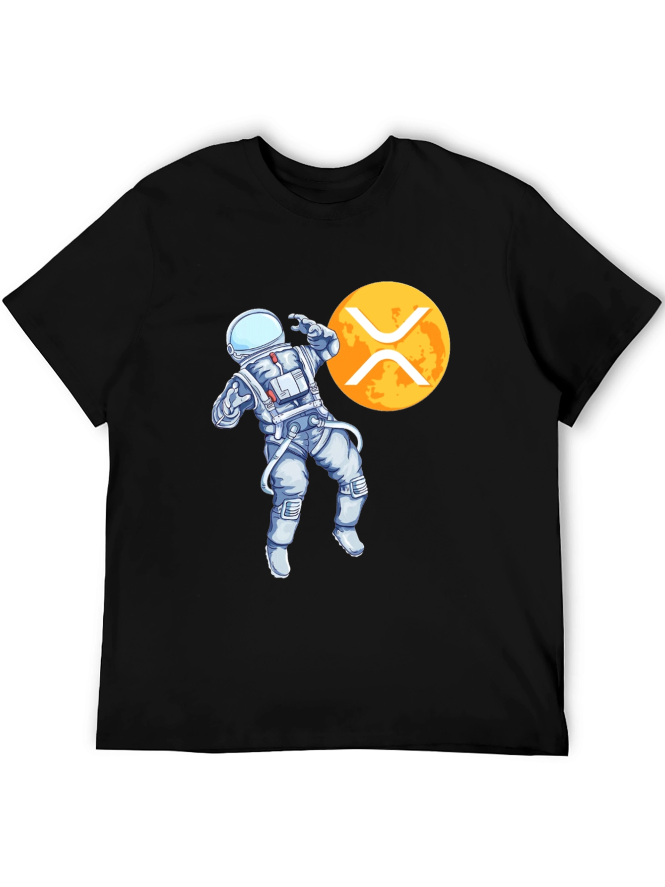 Black Astronaut XRP Crypto Black T-Shirt view 5