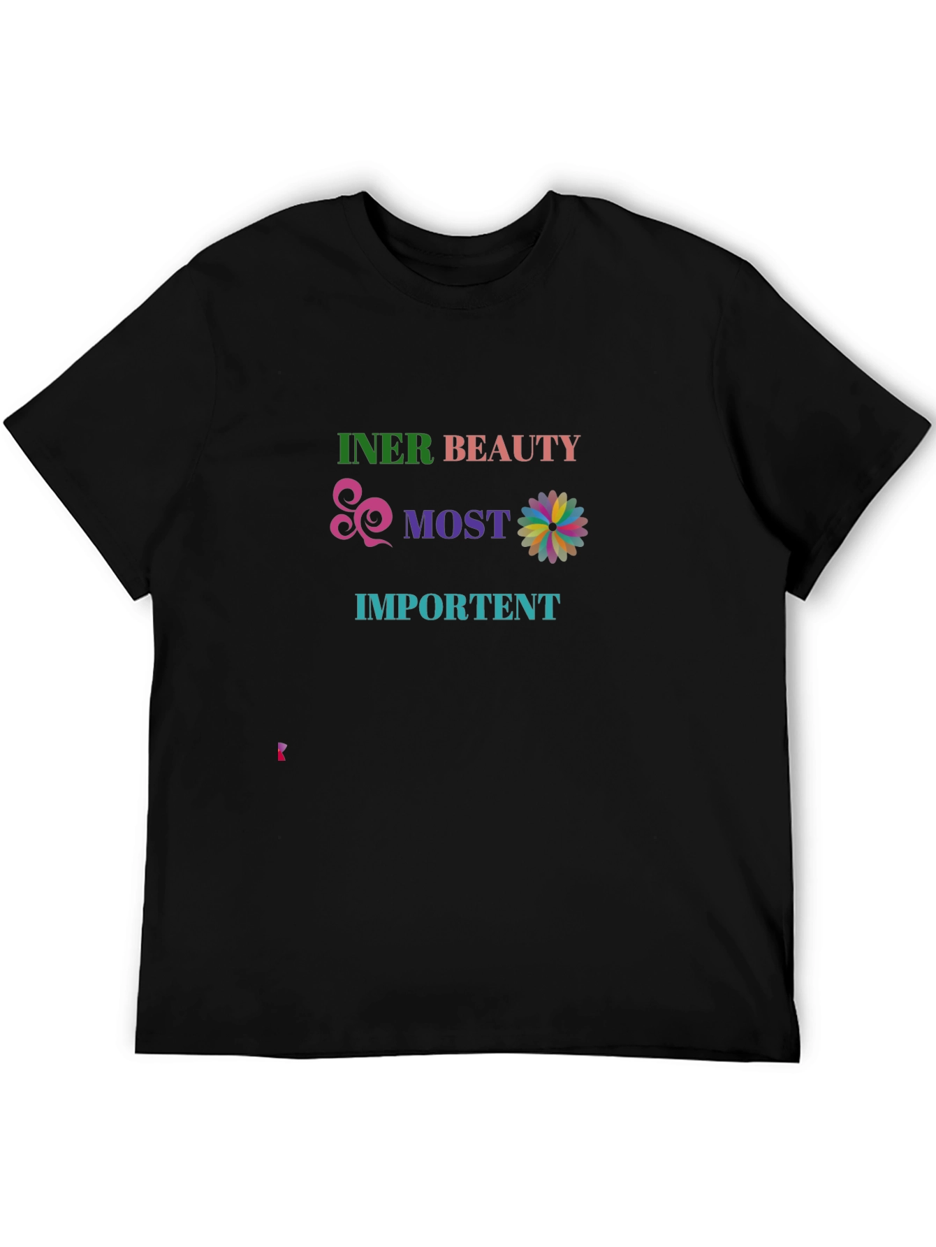 Black Inner Beauty T-Shirt - Colorful Design view 5