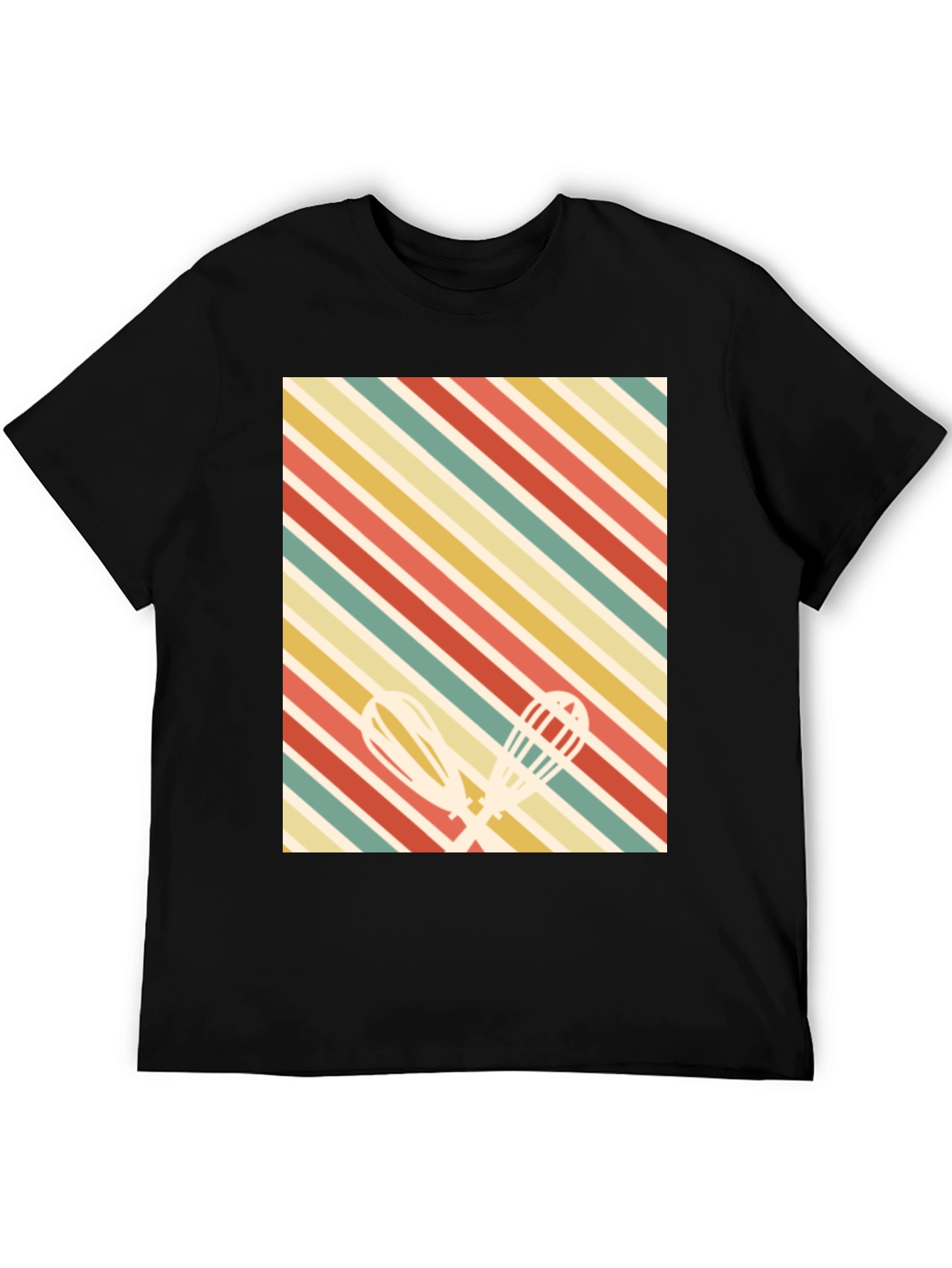 Black Retro Baking Whisk T-Shirt view 5
