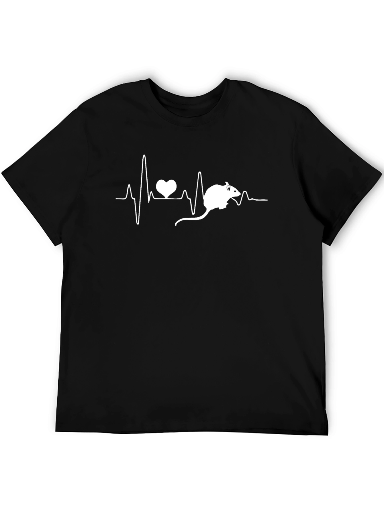 Black Rat Heartbeat T-Shirt - Cute Pet Lover Tee view 5