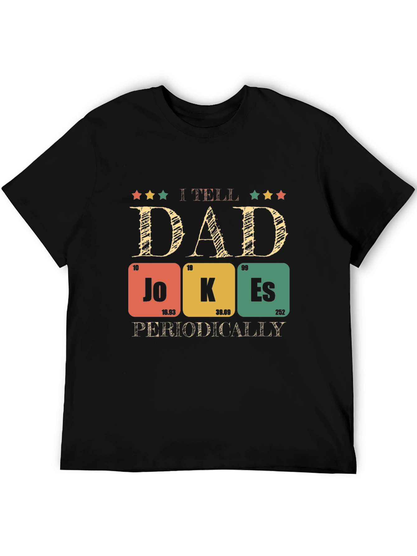 Black Dad Jokes T-Shirt - Periodic Table Pun Humor view 5