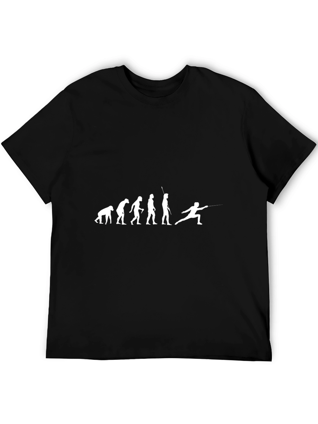 Black Evolution of Fencing Black T-Shirt view 5