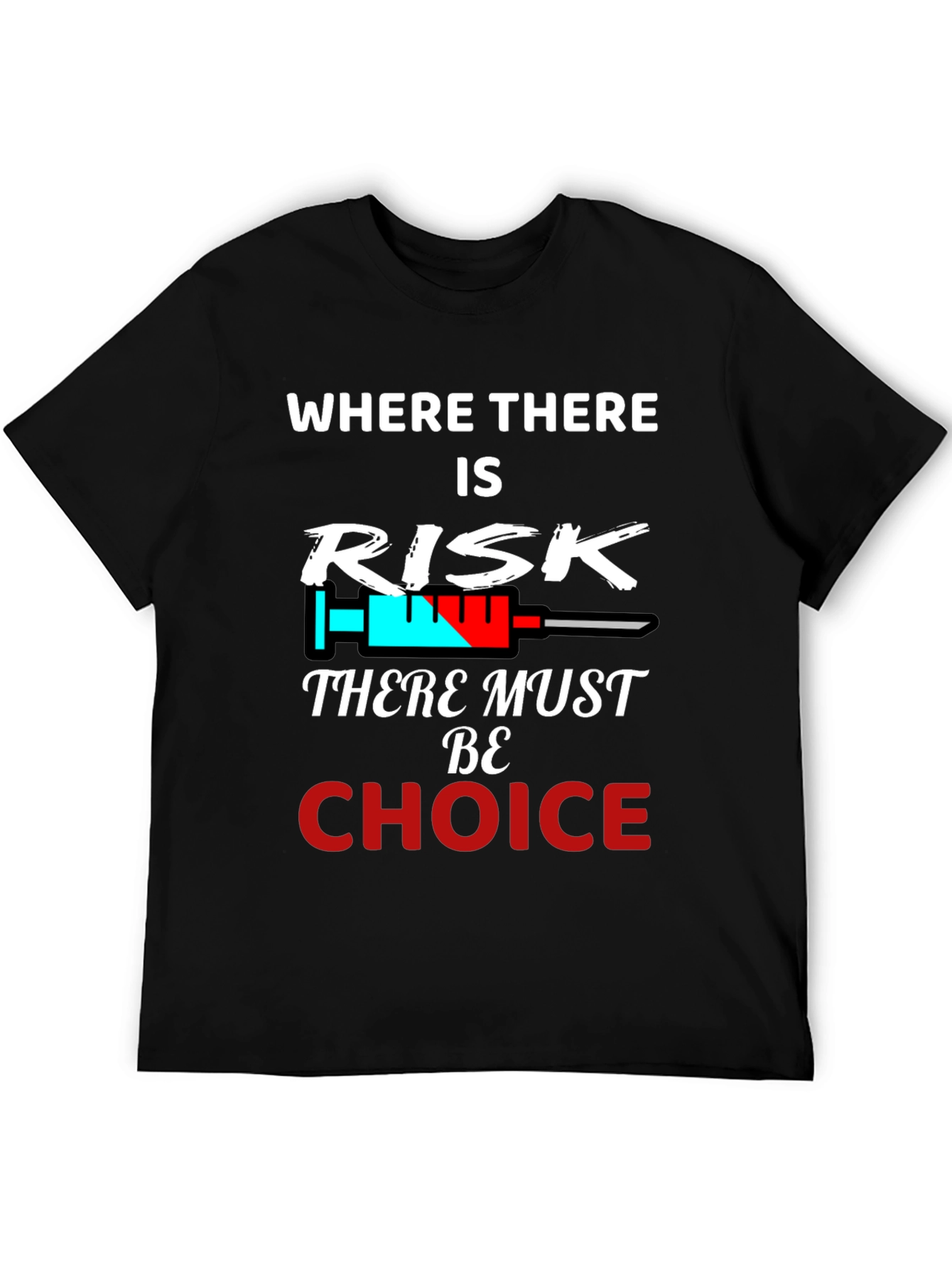 Black Risk & Choice Tee - Pro Freedom Graphic T-Shirt view 5
