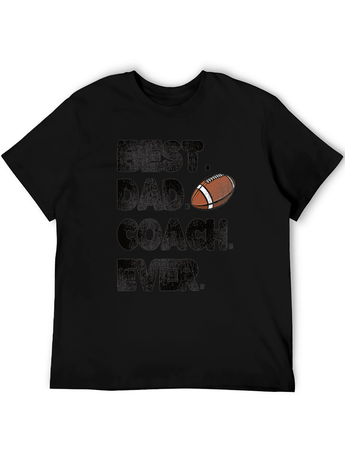Black Best Dad Coach Ever T-Shirt view 5
