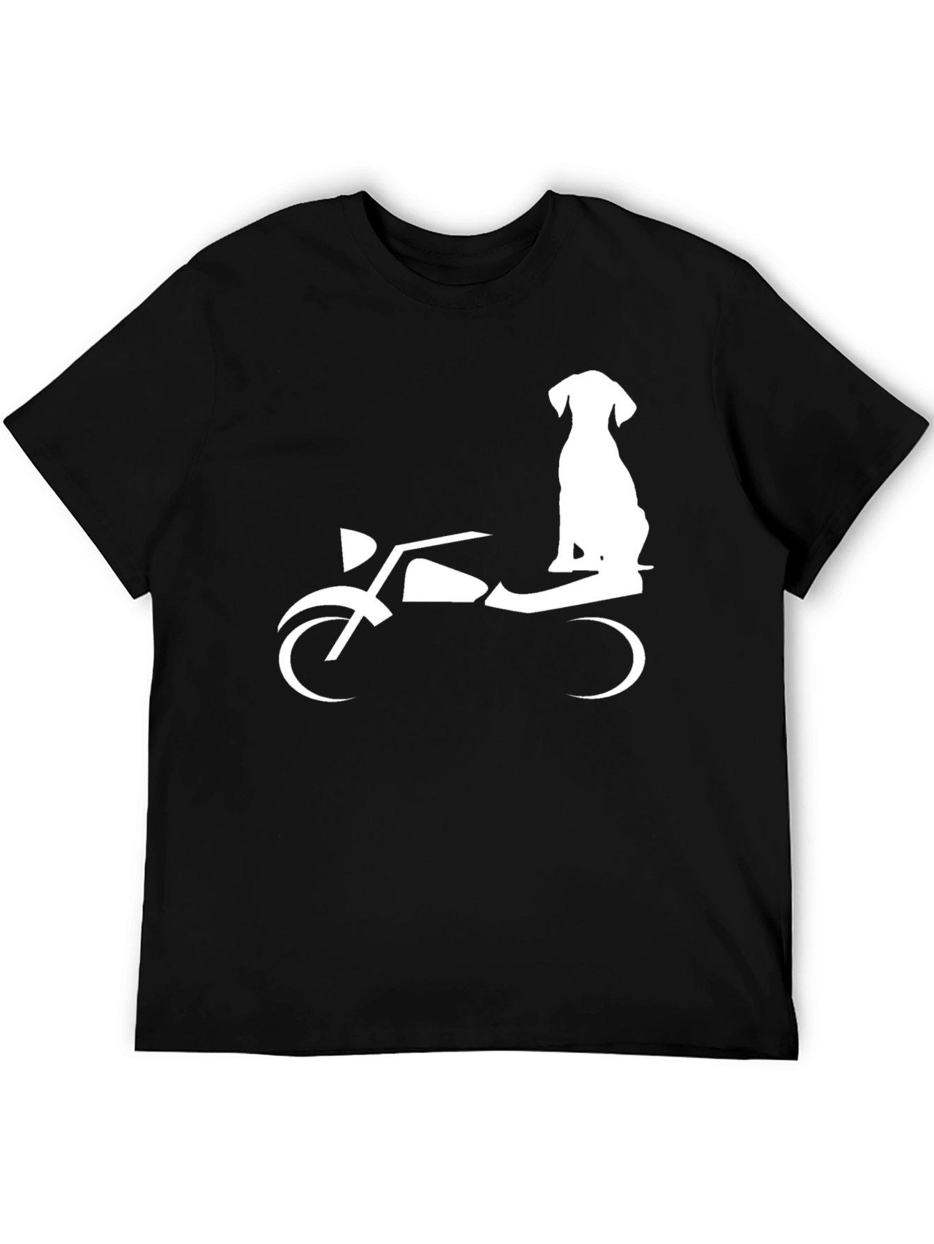 Black Dog on Motorcycle Graphic Tee view 5