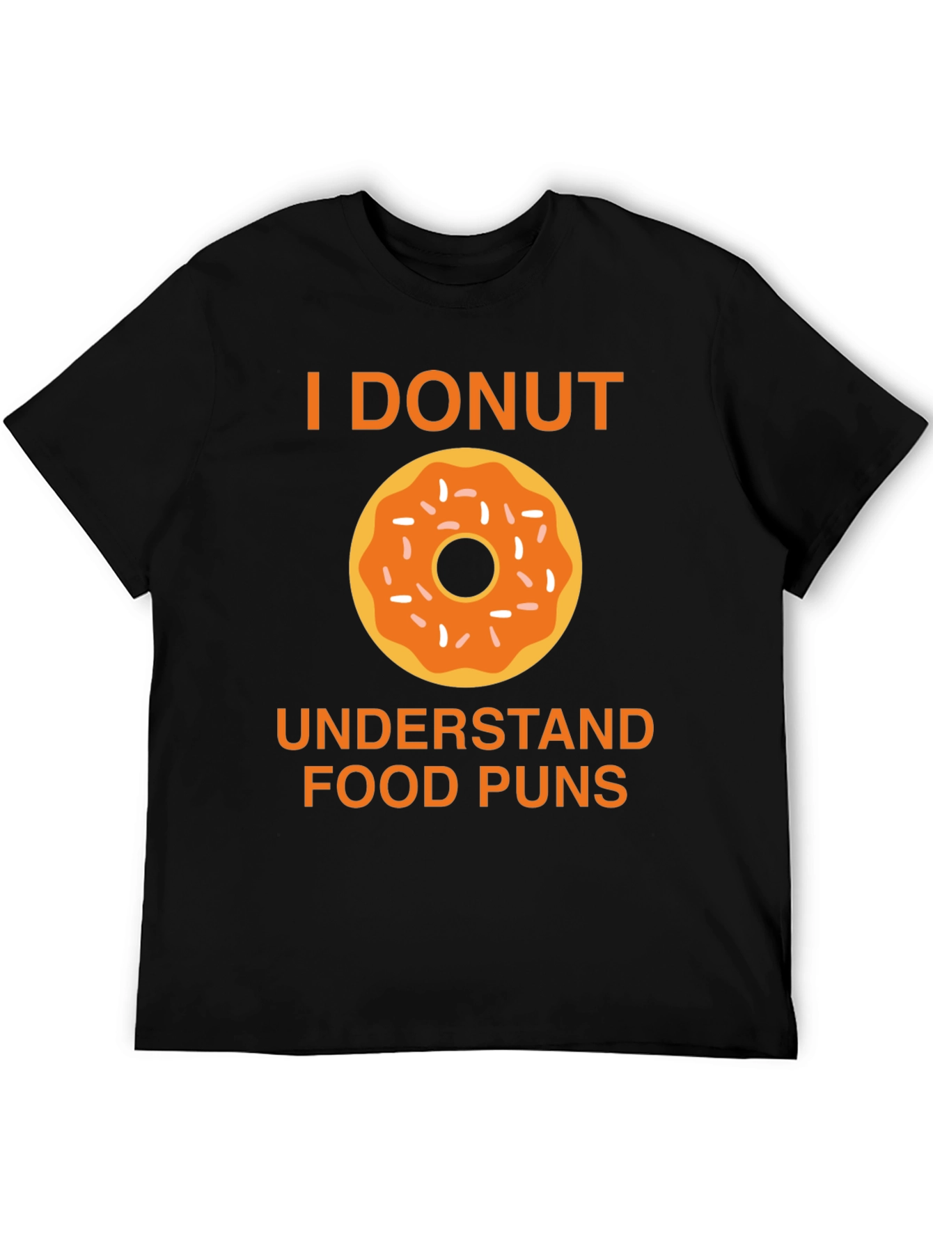 Black Funny "I Donut Understand" Graphic T-Shirt view 5