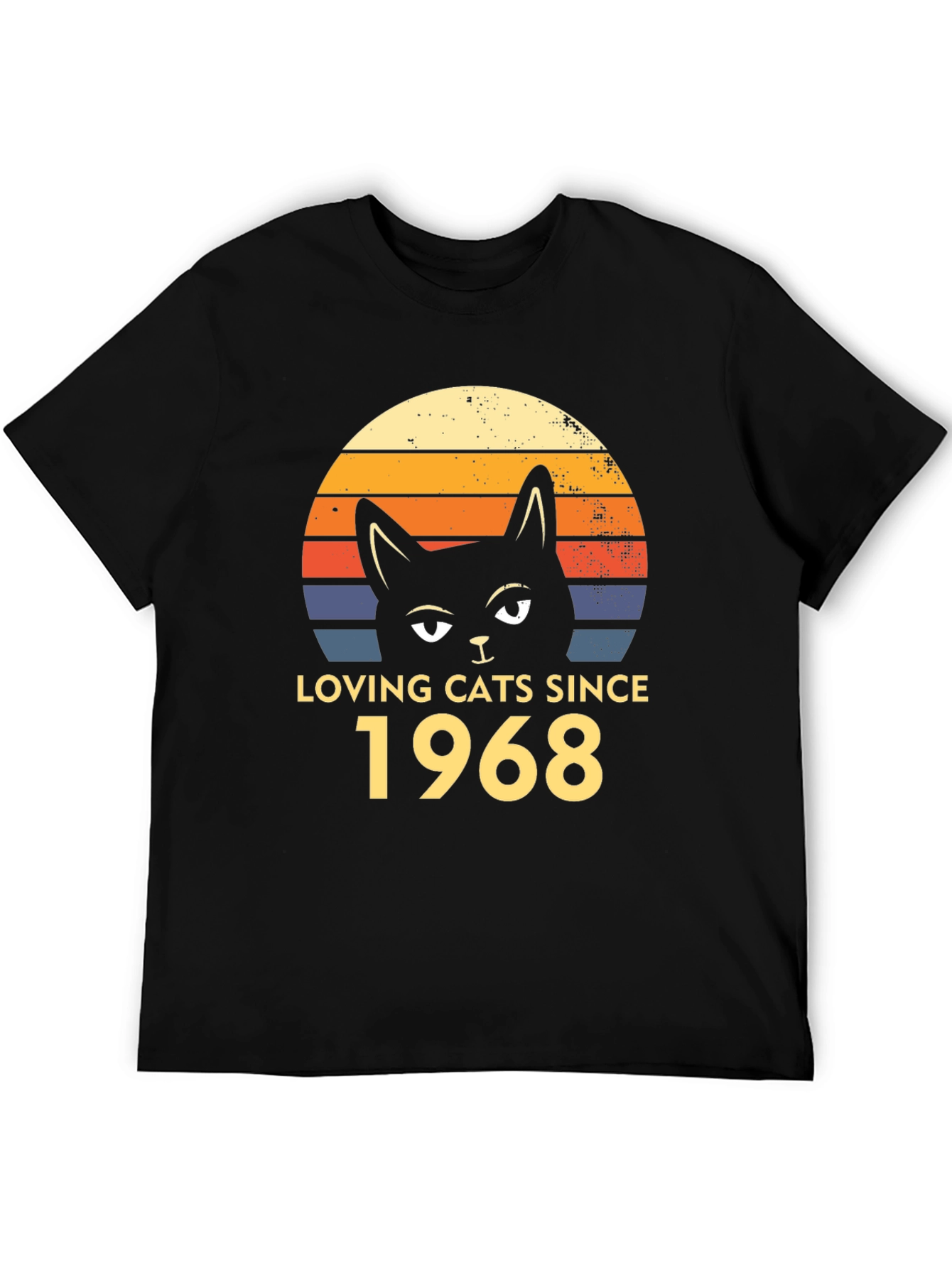 Black Loving Cats Since 1968 T-Shirt Retro Style view 5