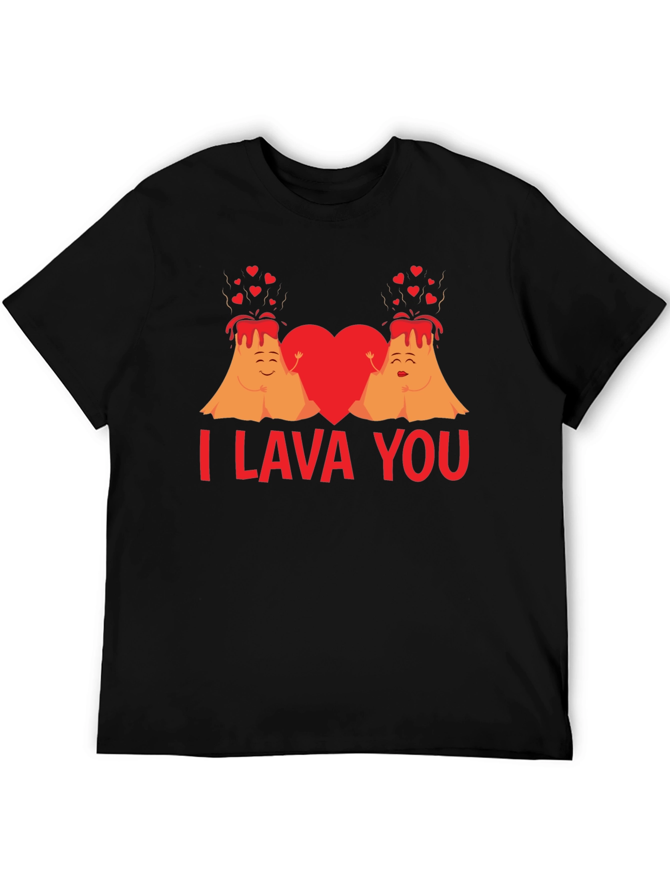 Black I Lava You Valentine's Day T-Shirt view 5