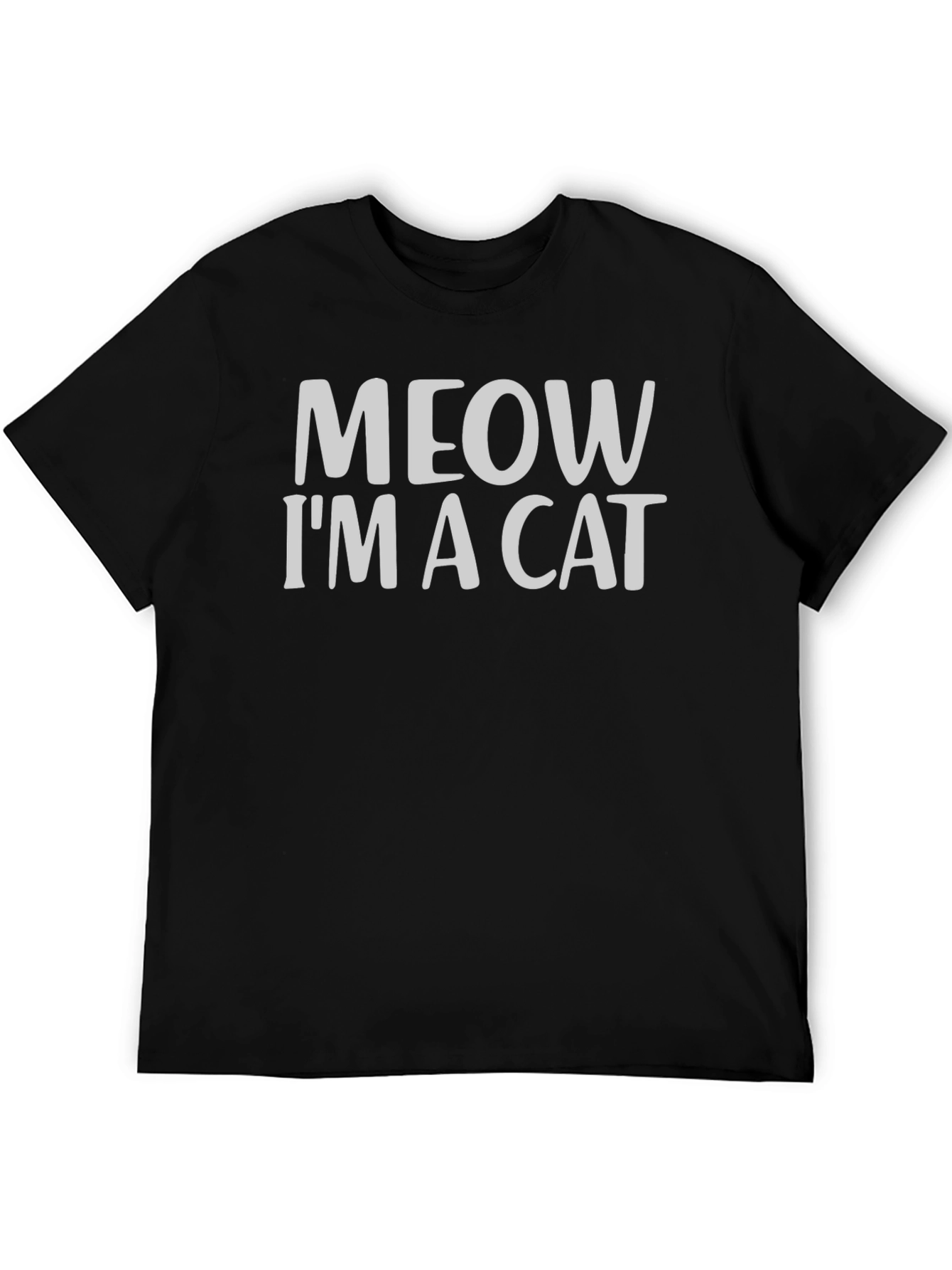 Black Meow I'm a Cat T-Shirt - Funny Novelty Tee view 5