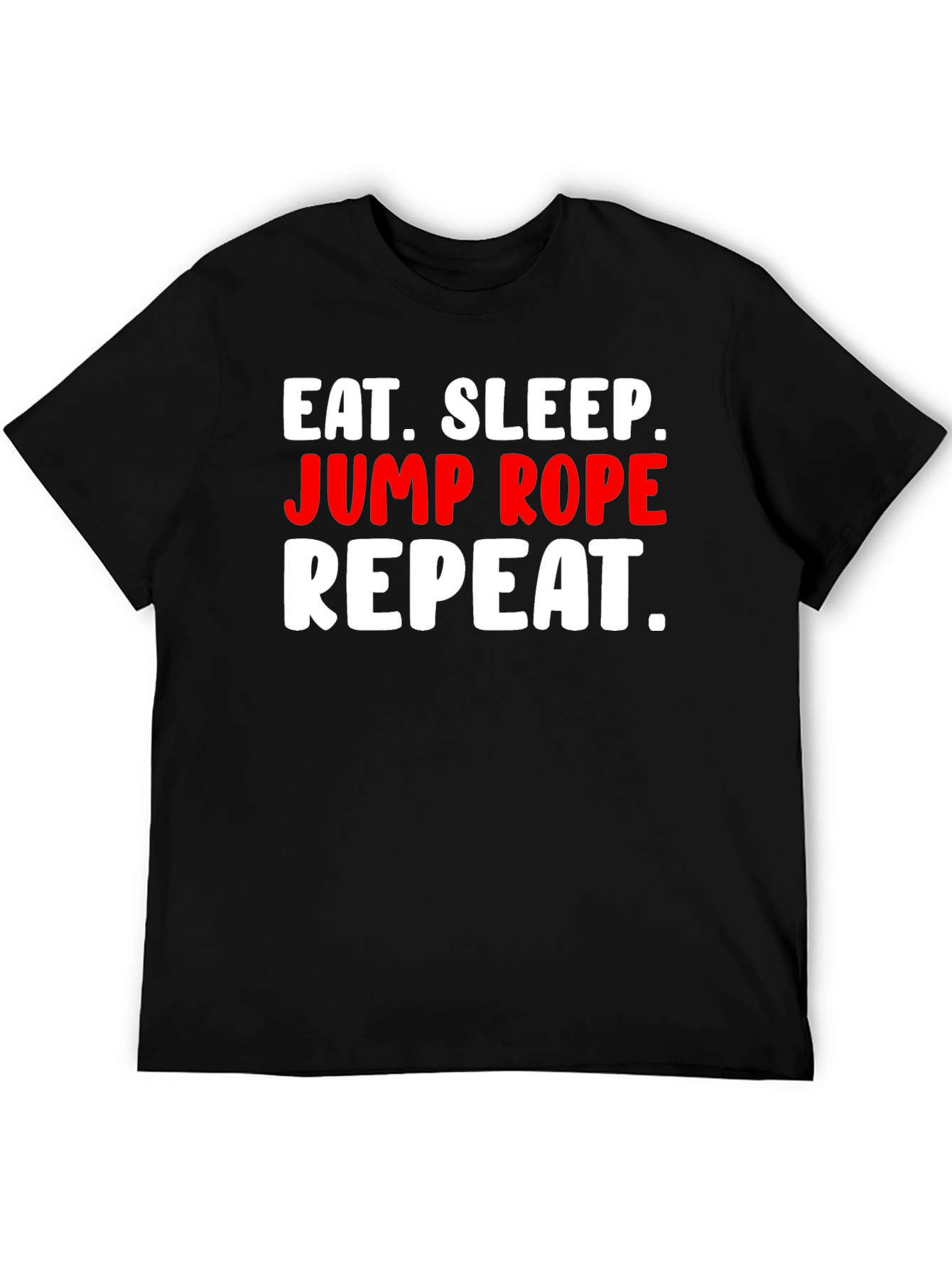 Black Eat Sleep Jump Rope Repeat T-Shirt view 5