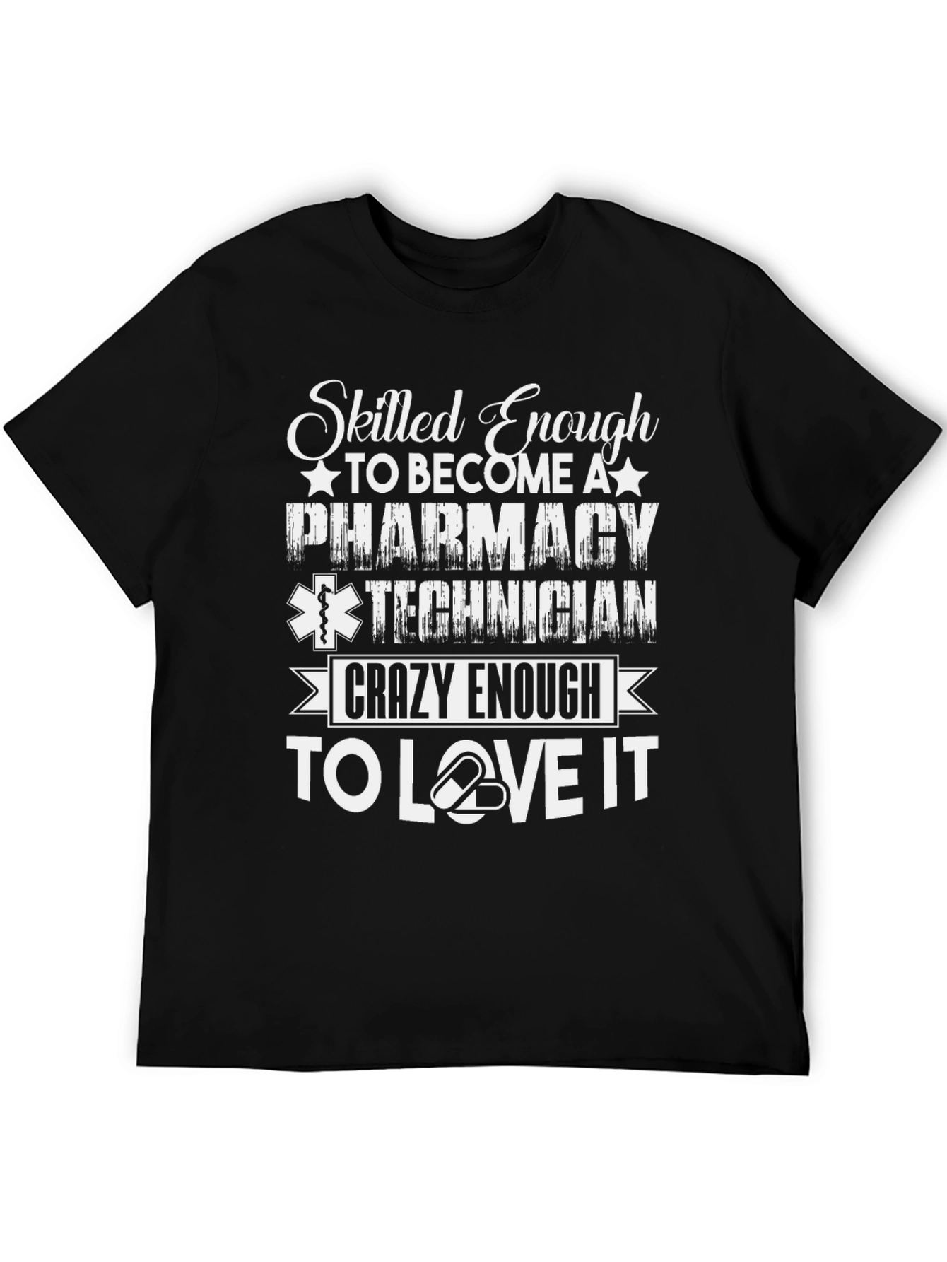 Black Pharmacy Technician Love T-Shirt view 5