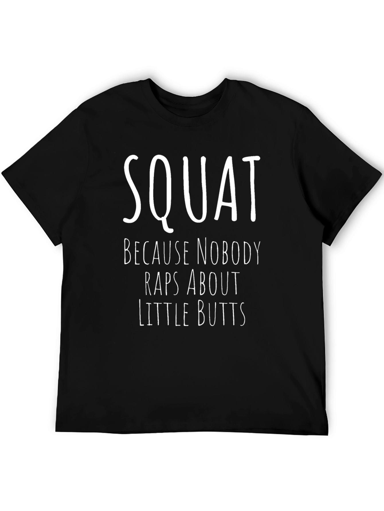 Black Squat Funny Gym Workout T-Shirt view 5