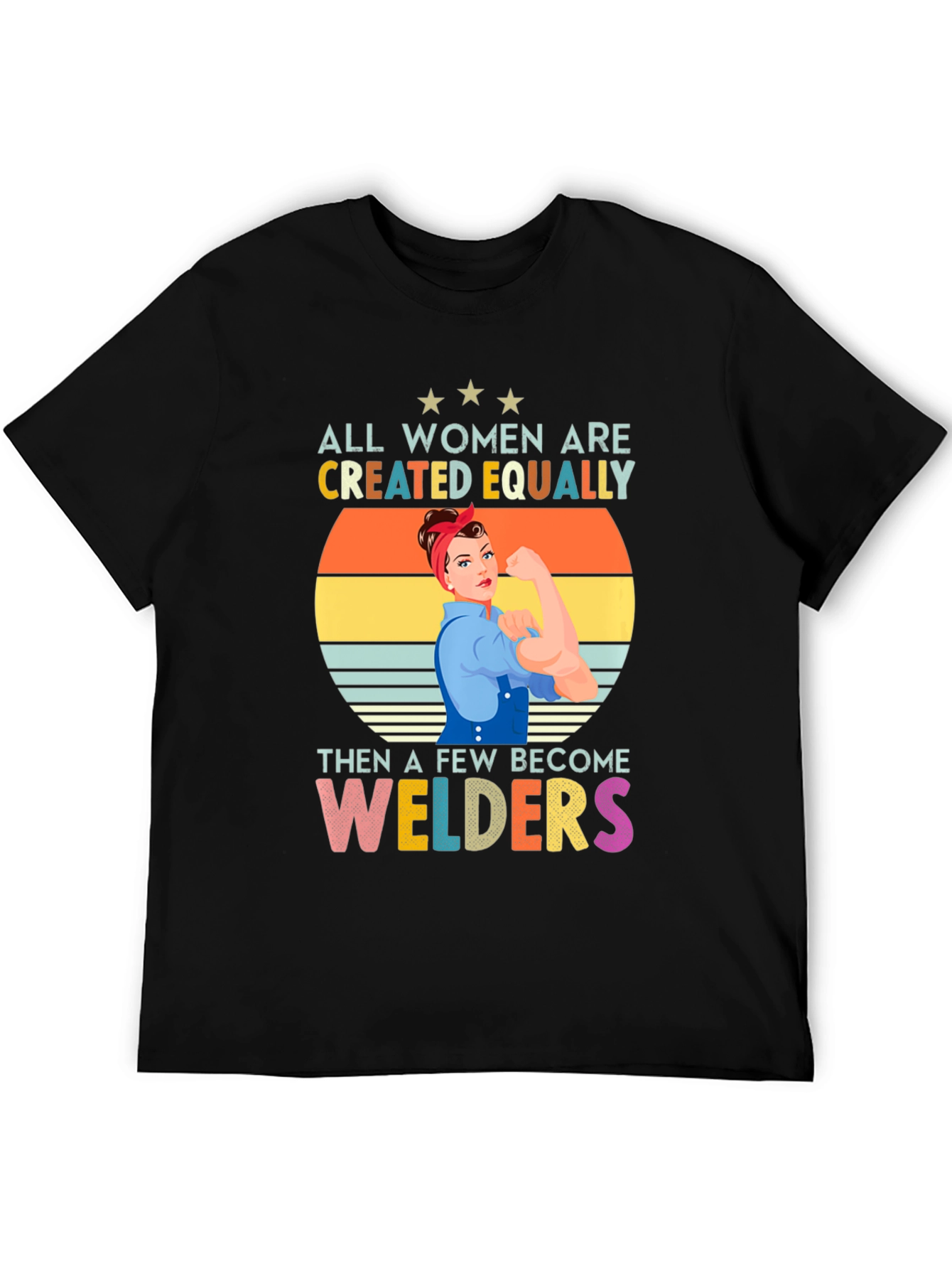 Black Empowered Women Welders T-Shirt view 5