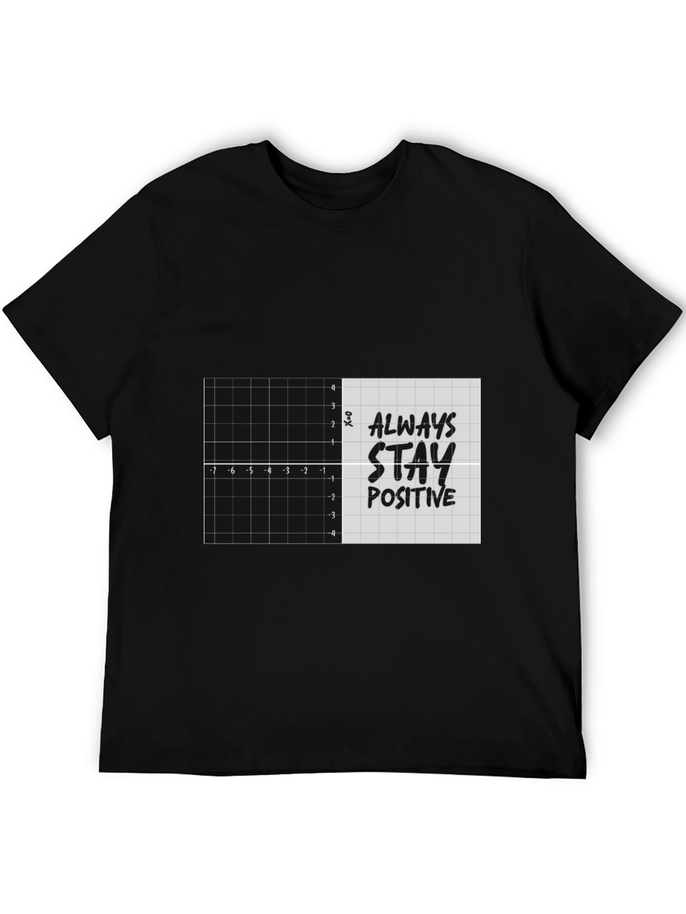 Black Stay Positive Graph T-Shirt view 5