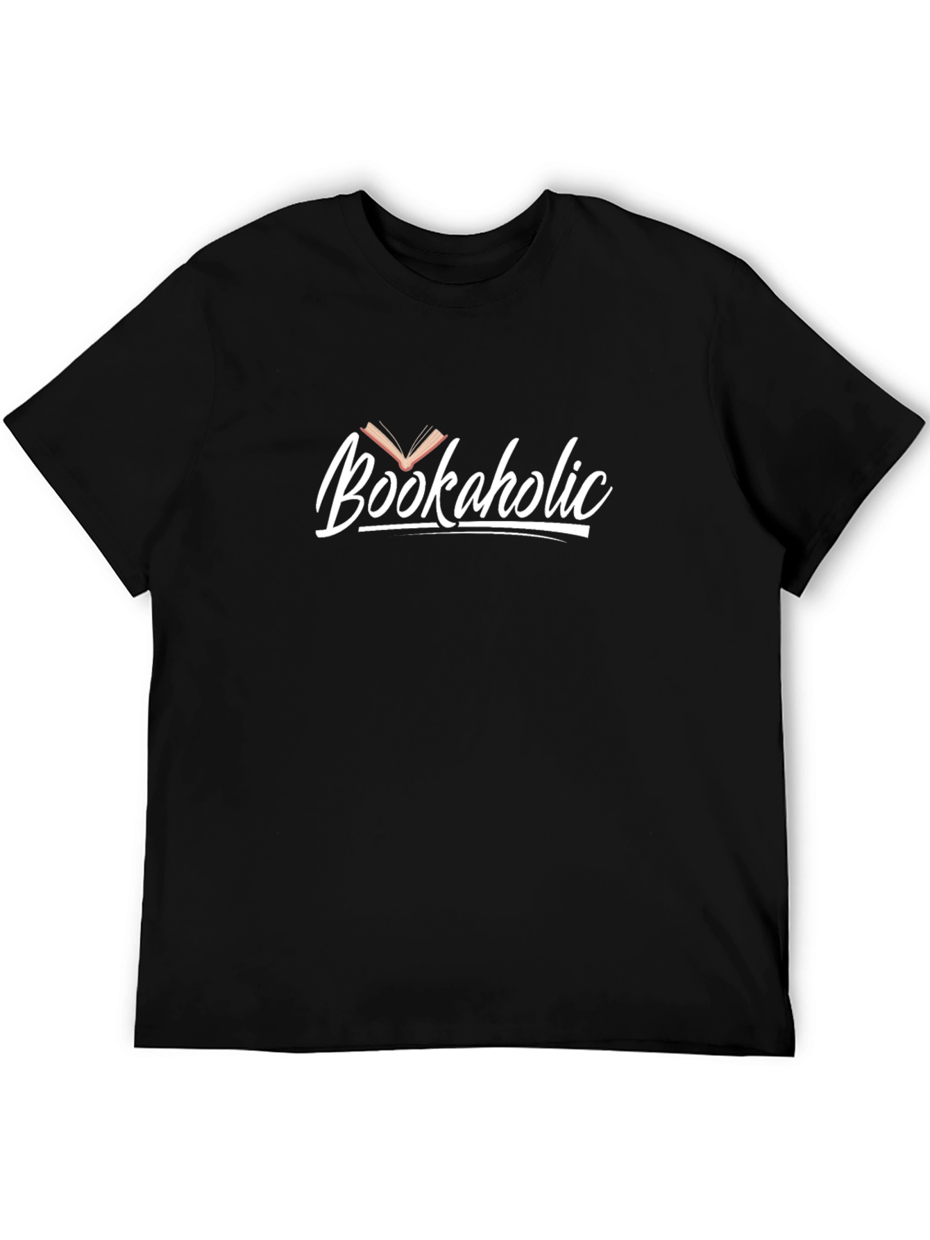Black Bookaholic T-Shirt - Black, Cotton Blend, Book Lover view 5