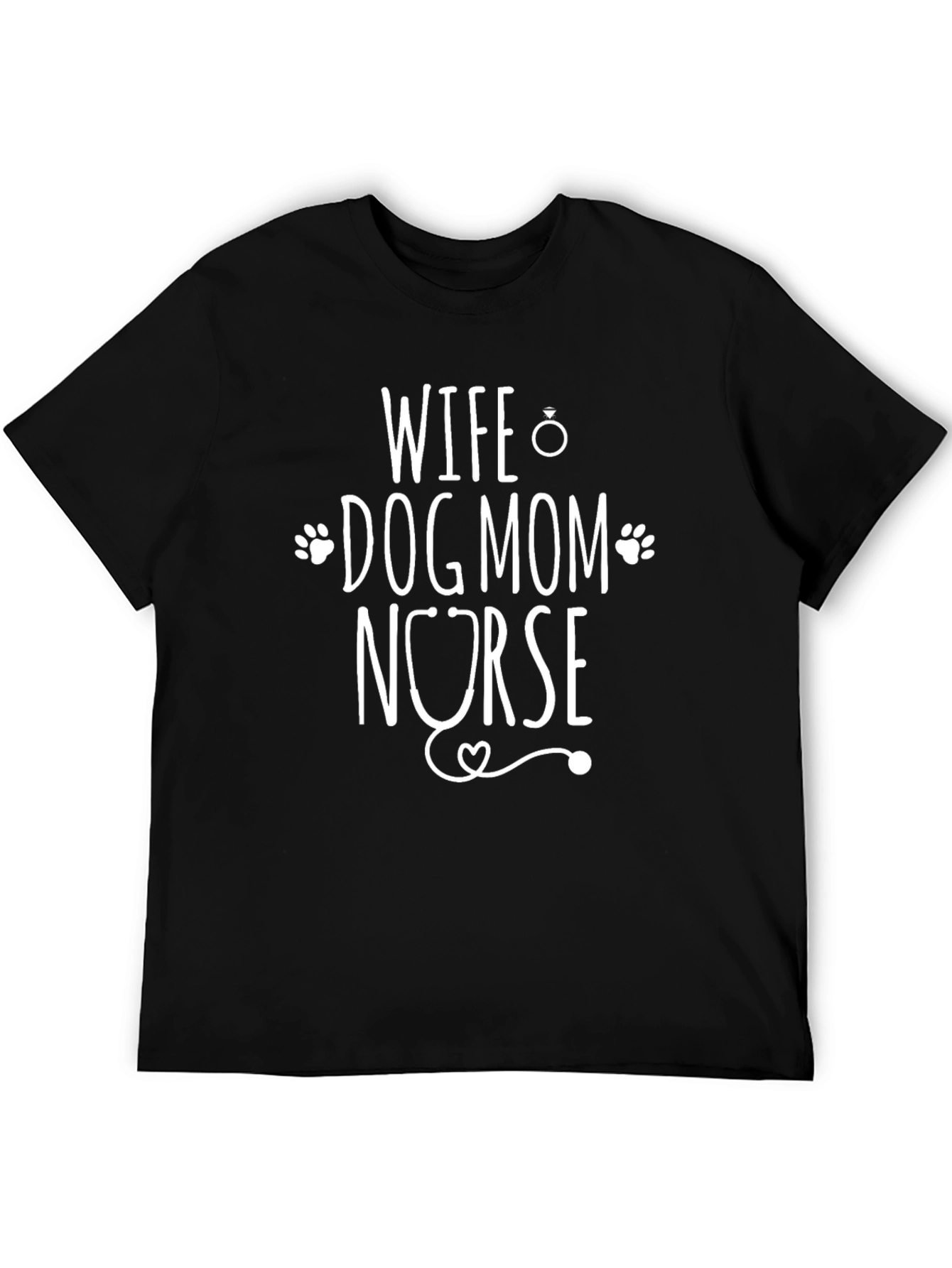 Black Wife Dog Mom Nurse Graphic Tee view 5