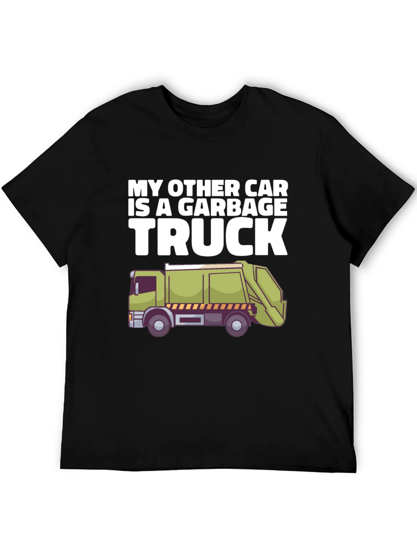 Black Garbage Truck T-Shirt - Funny Car Alternative Tee view 5