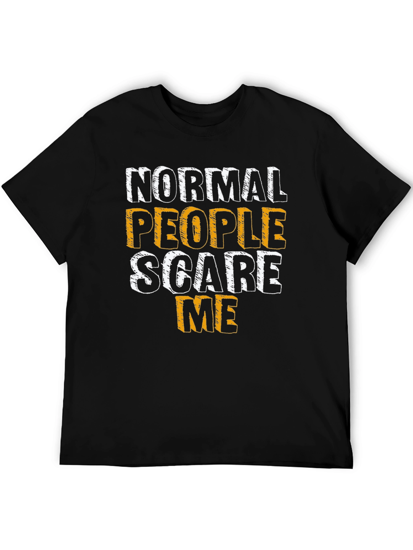 Black Normal People Scare Me T-Shirt view 5