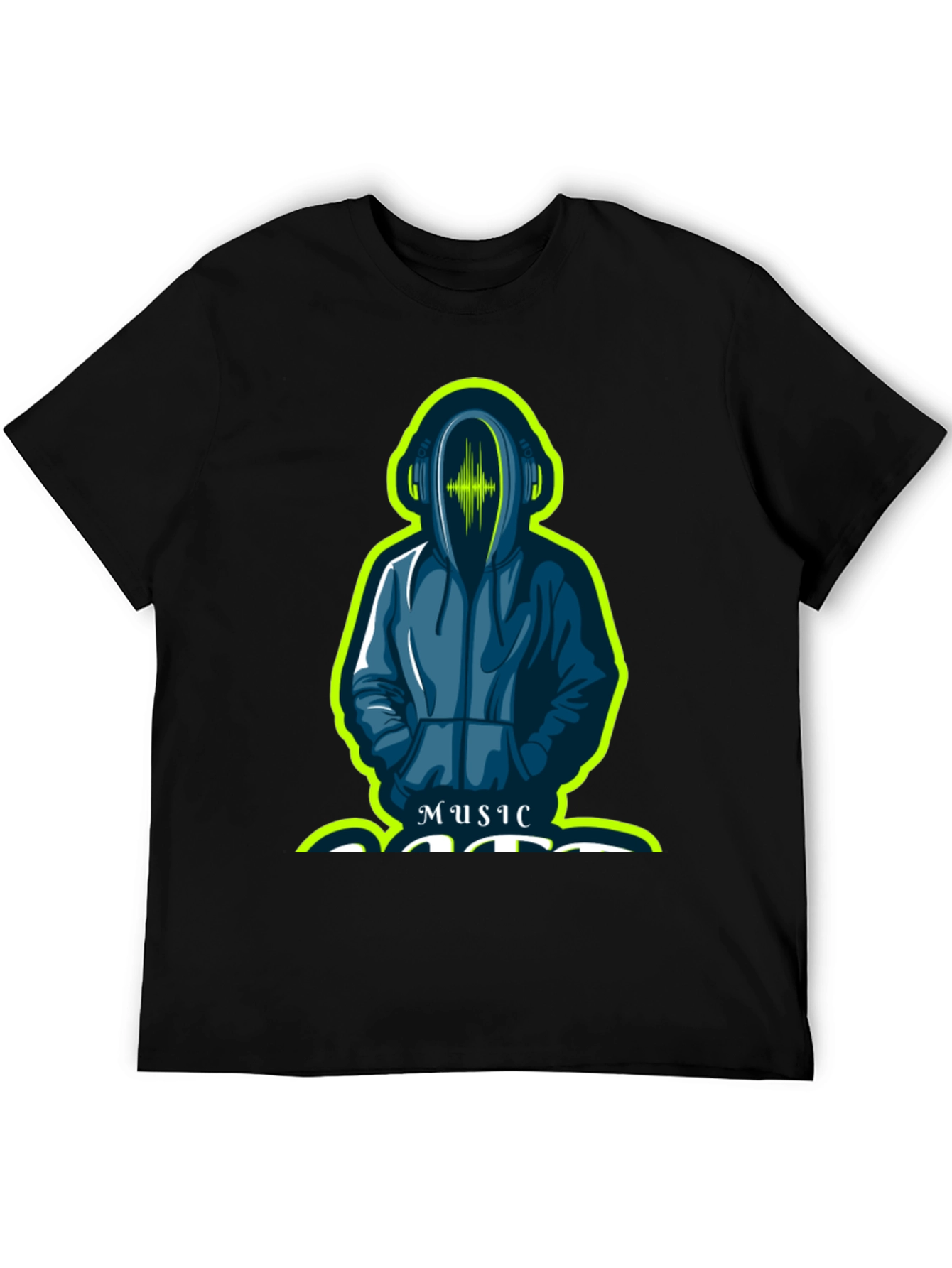 Black Music Lover's Hooded Graphic Tee view 5