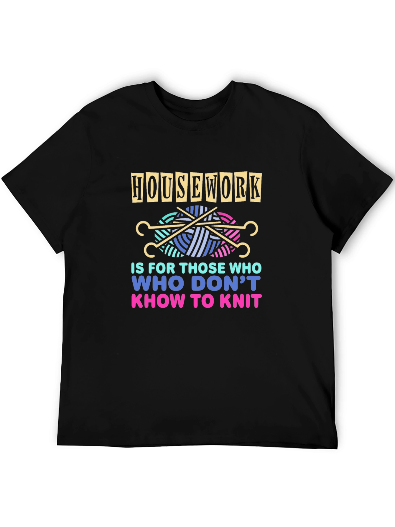 Black Housework Knit T-Shirt view 5