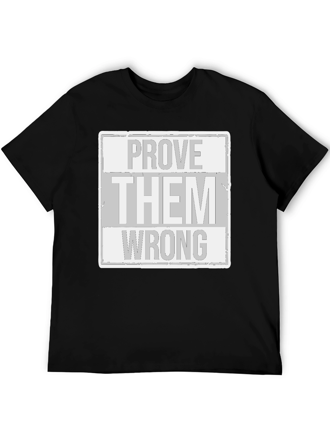 Black Prove Them Wrong Graphic Tee - Black Cotton Casual Shirt view 5