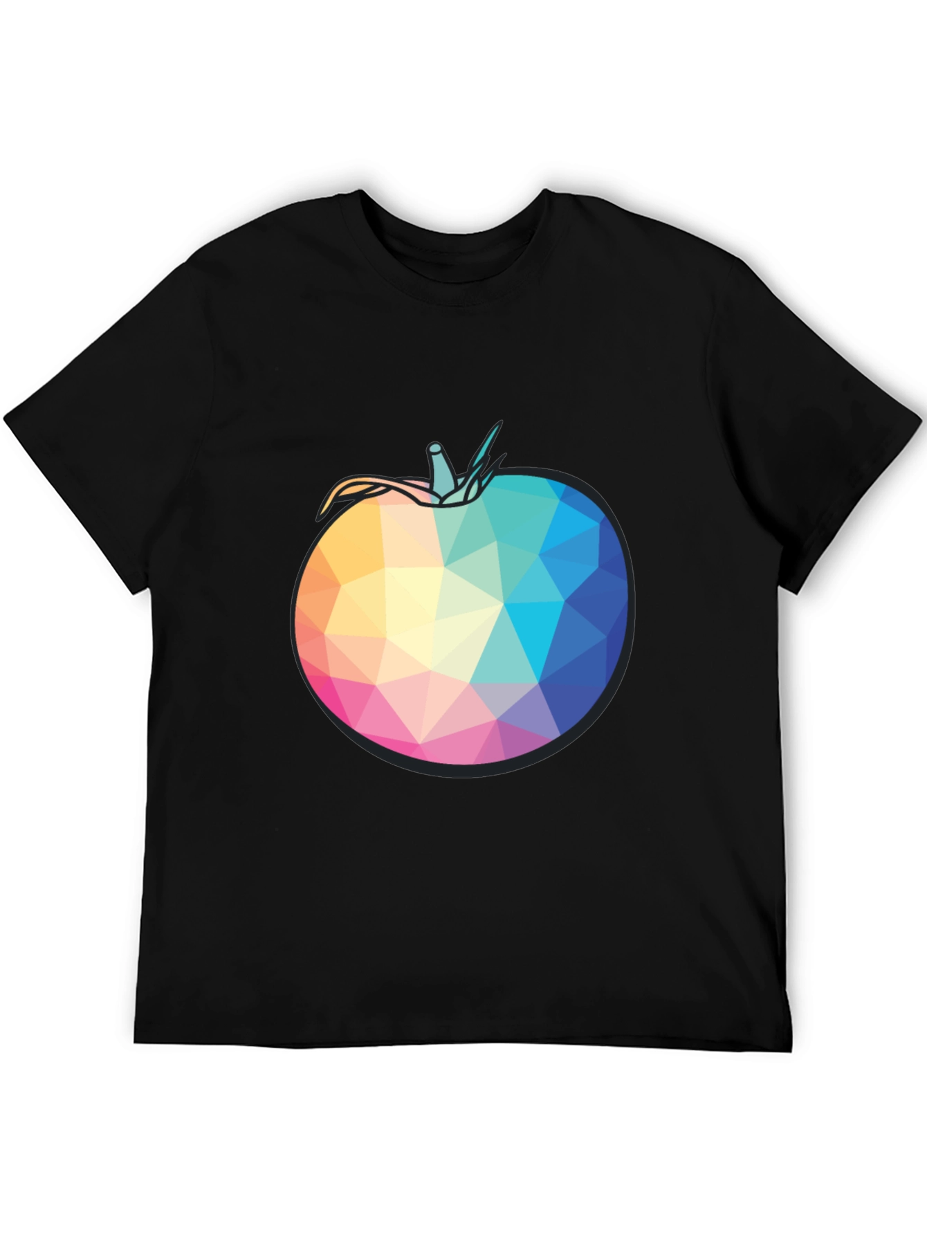 Black Geometric Tomato Black T-Shirt view 5