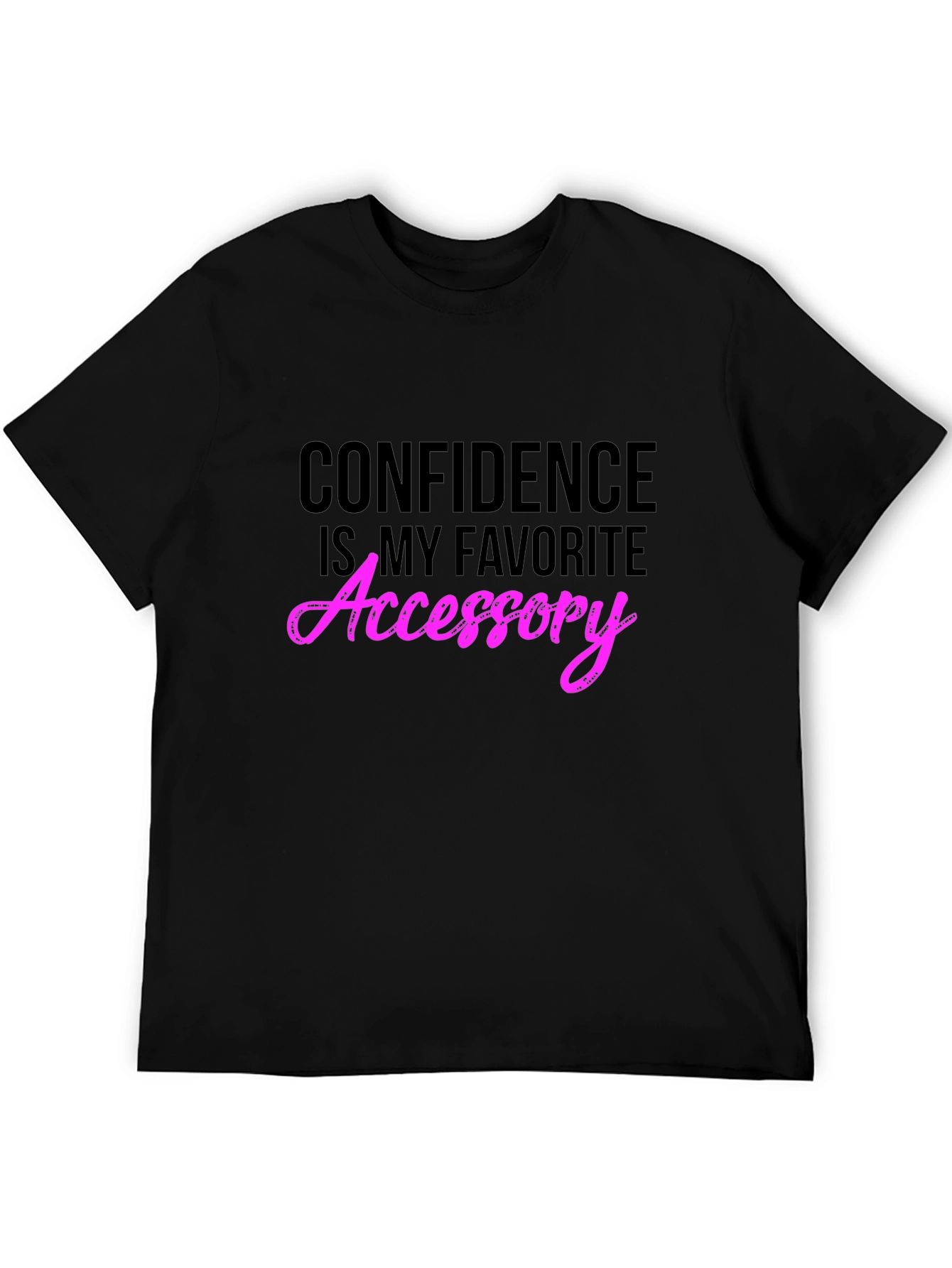 Black Confidence Accessory Black T-Shirt view 5