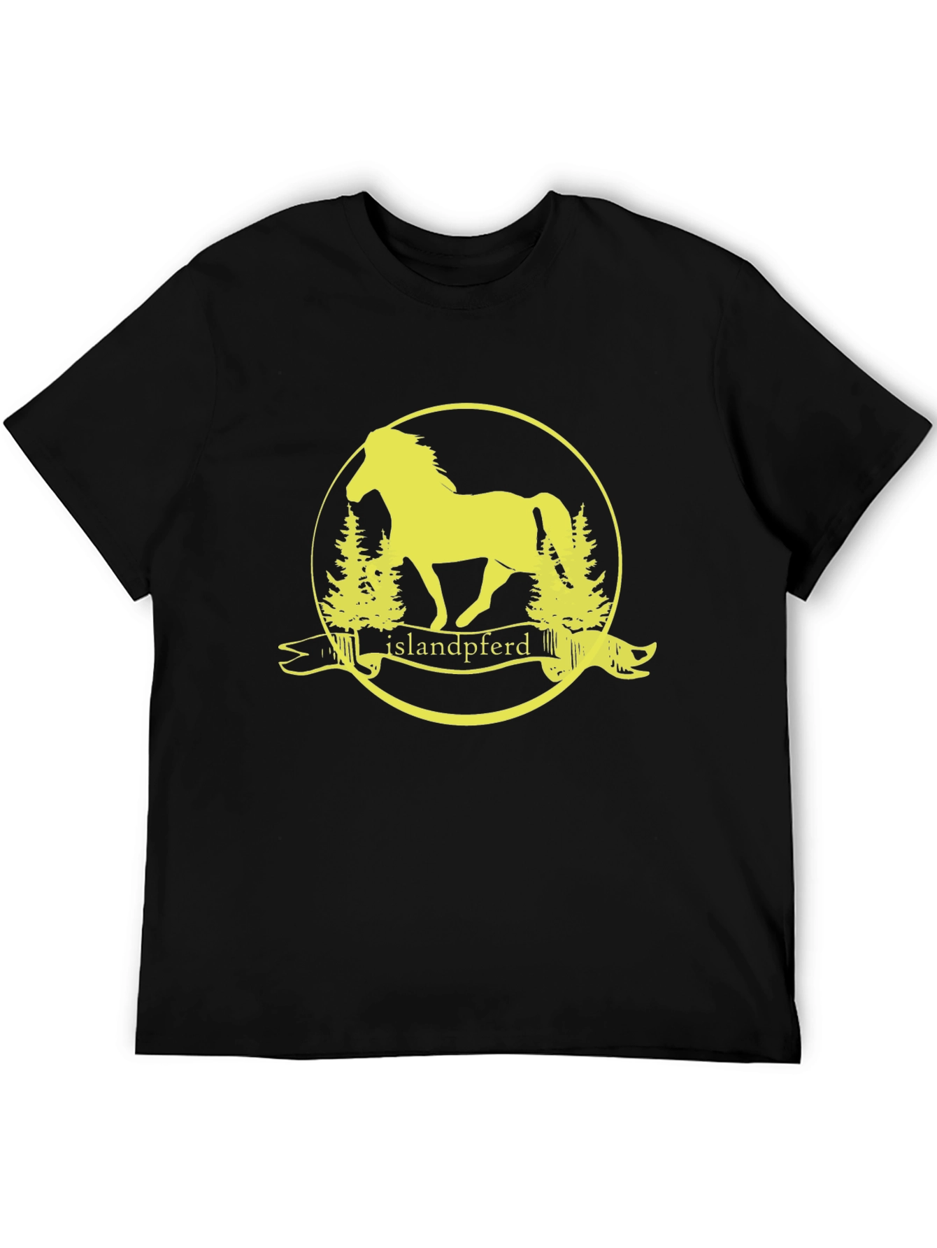 Islandpferd T-Shirt - Horse Graphic Tee - Black - 5