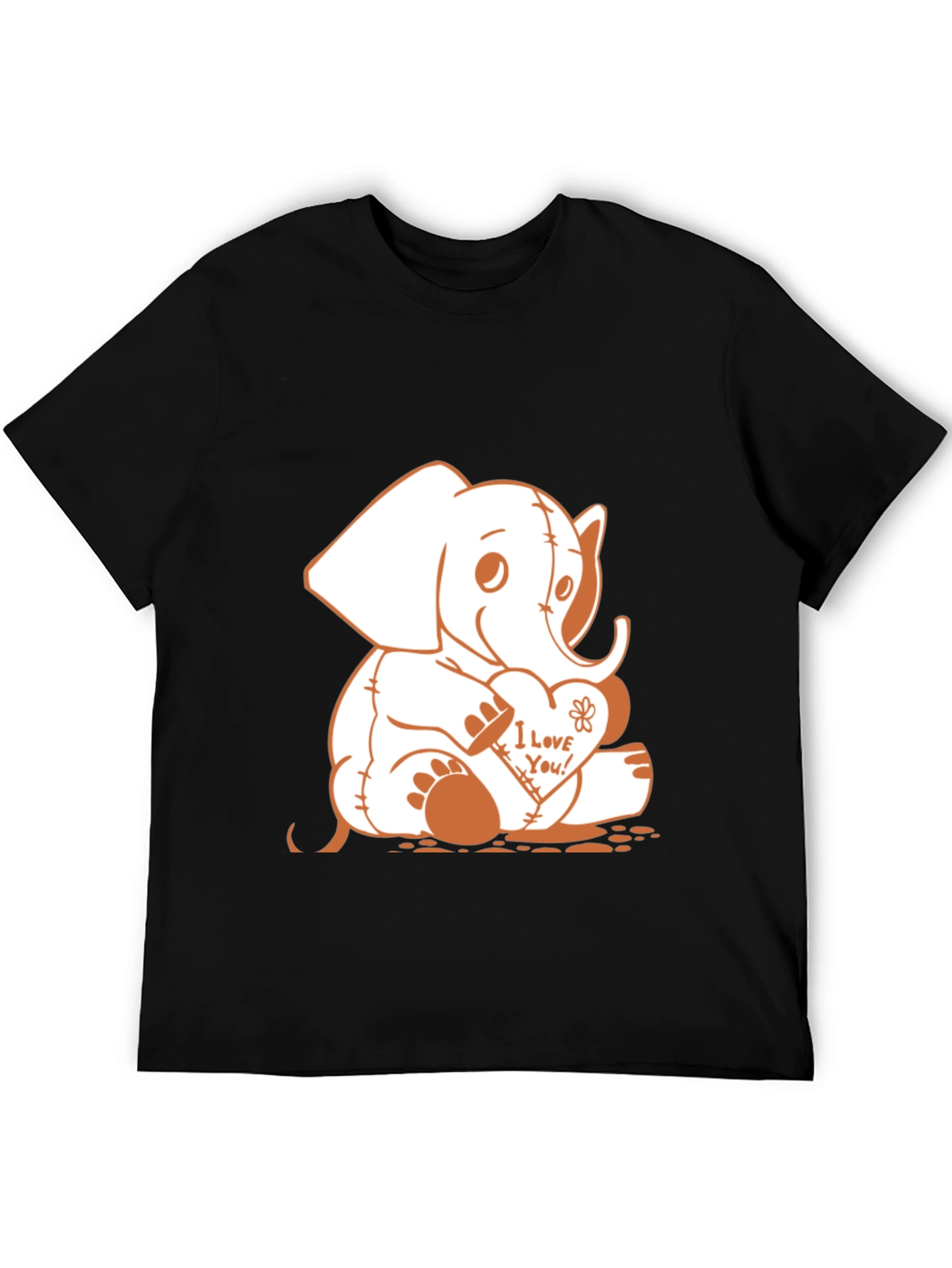 Black Elephant 'I Love You!' Graphic T-Shirt view 5