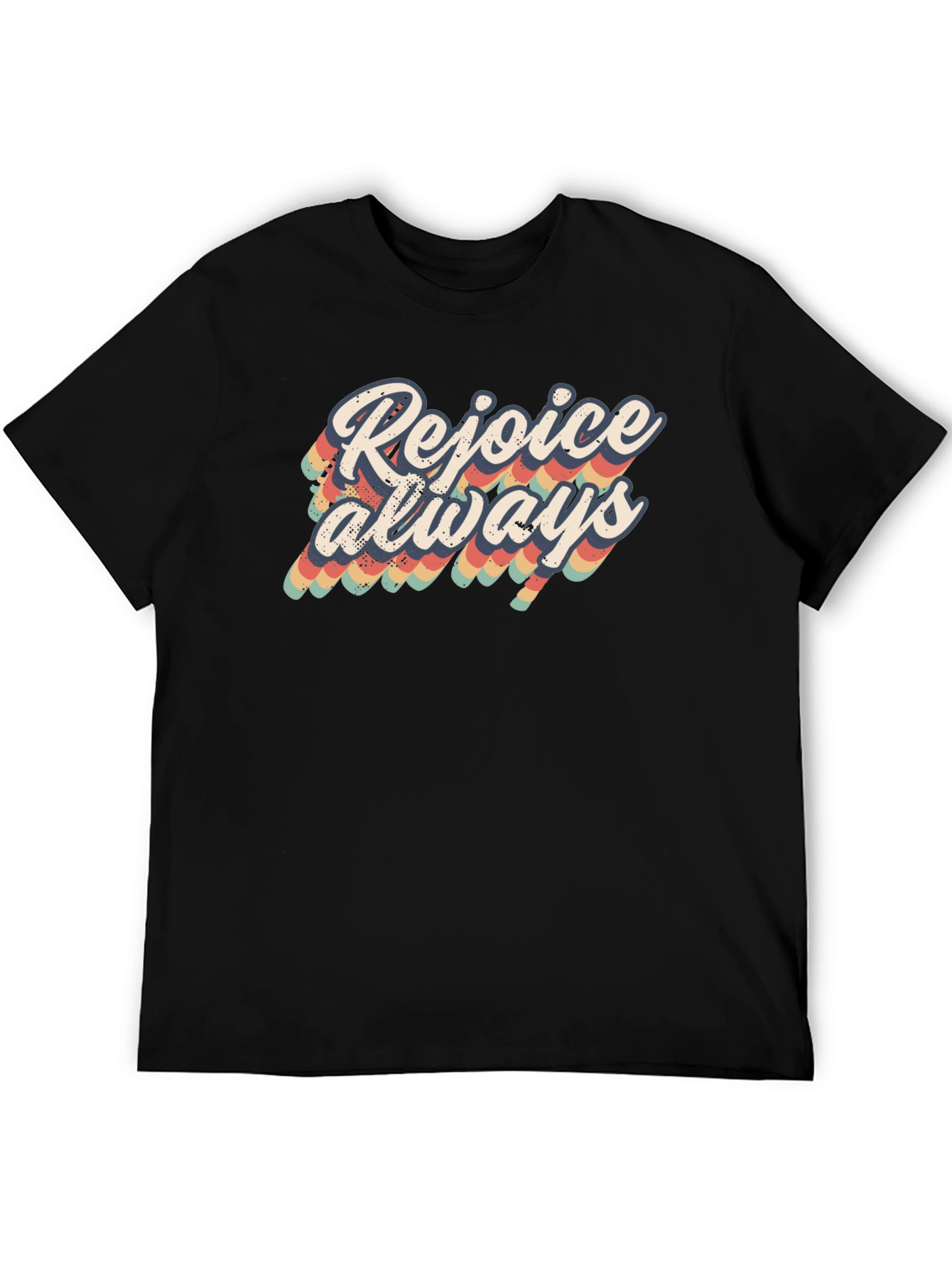 Black Rejoice Always Black Graphic Tee view 5