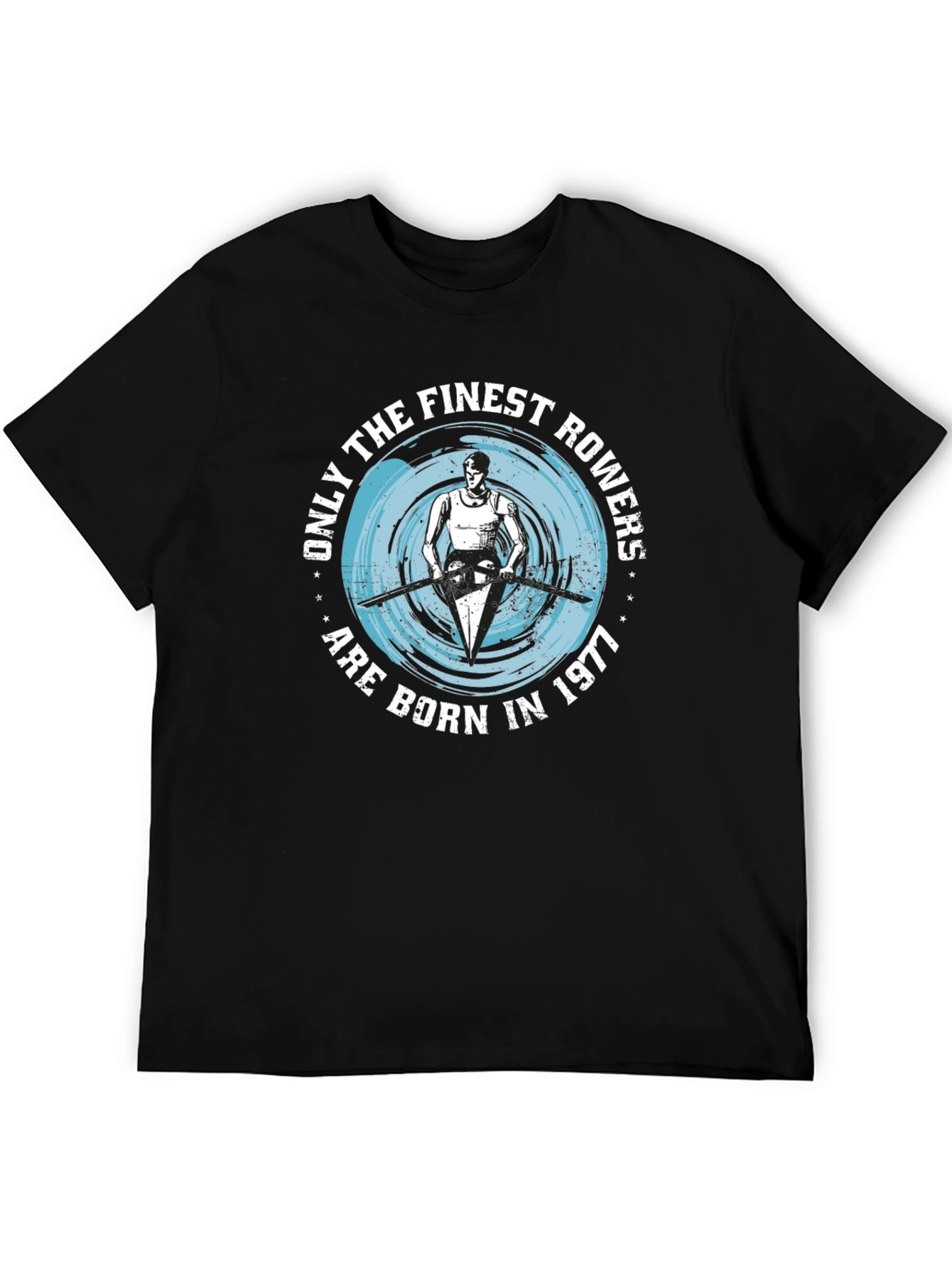 Black Finest Rowers 1977 Graphic T-Shirt view 5