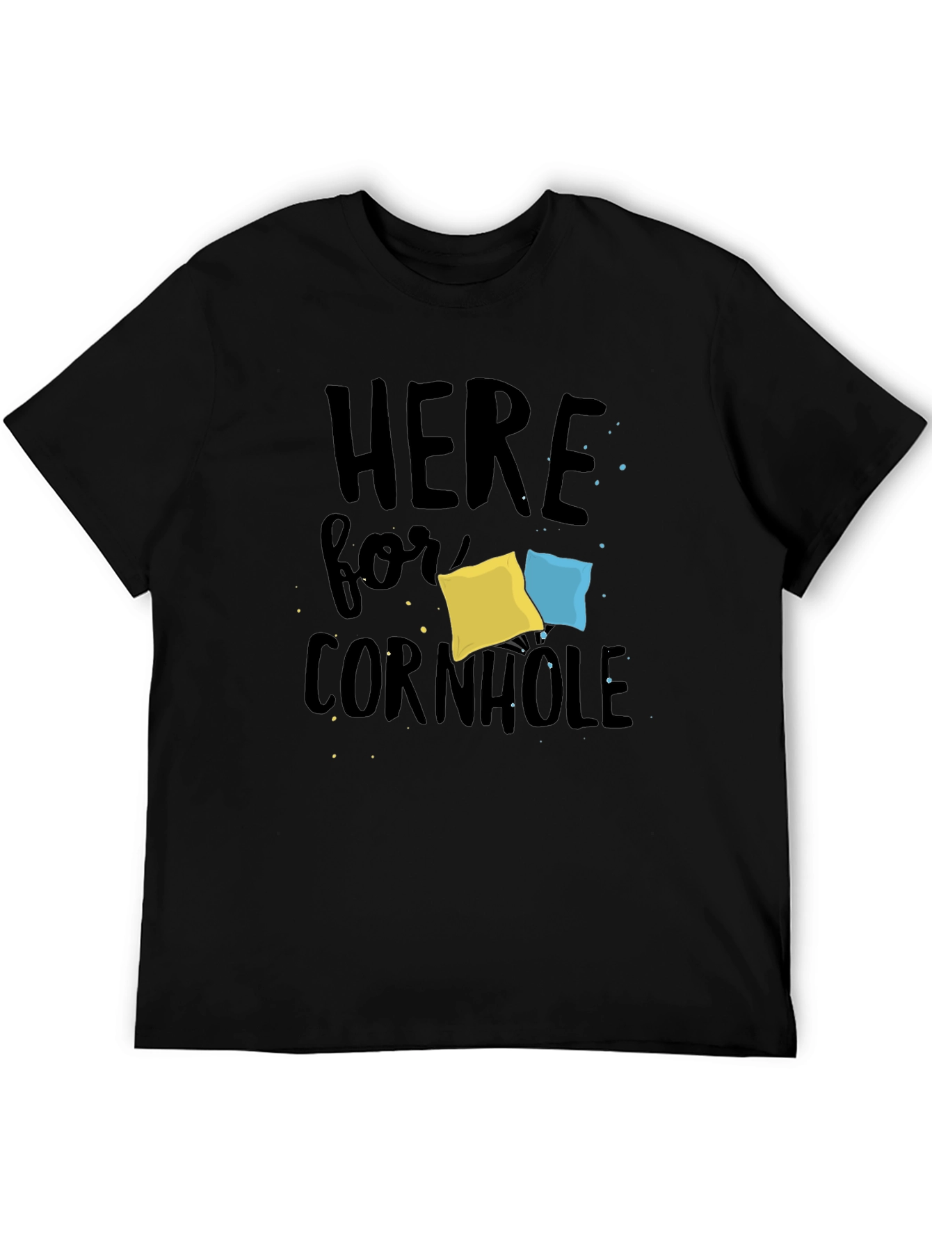 Black Here for Cornhole T-Shirt view 5