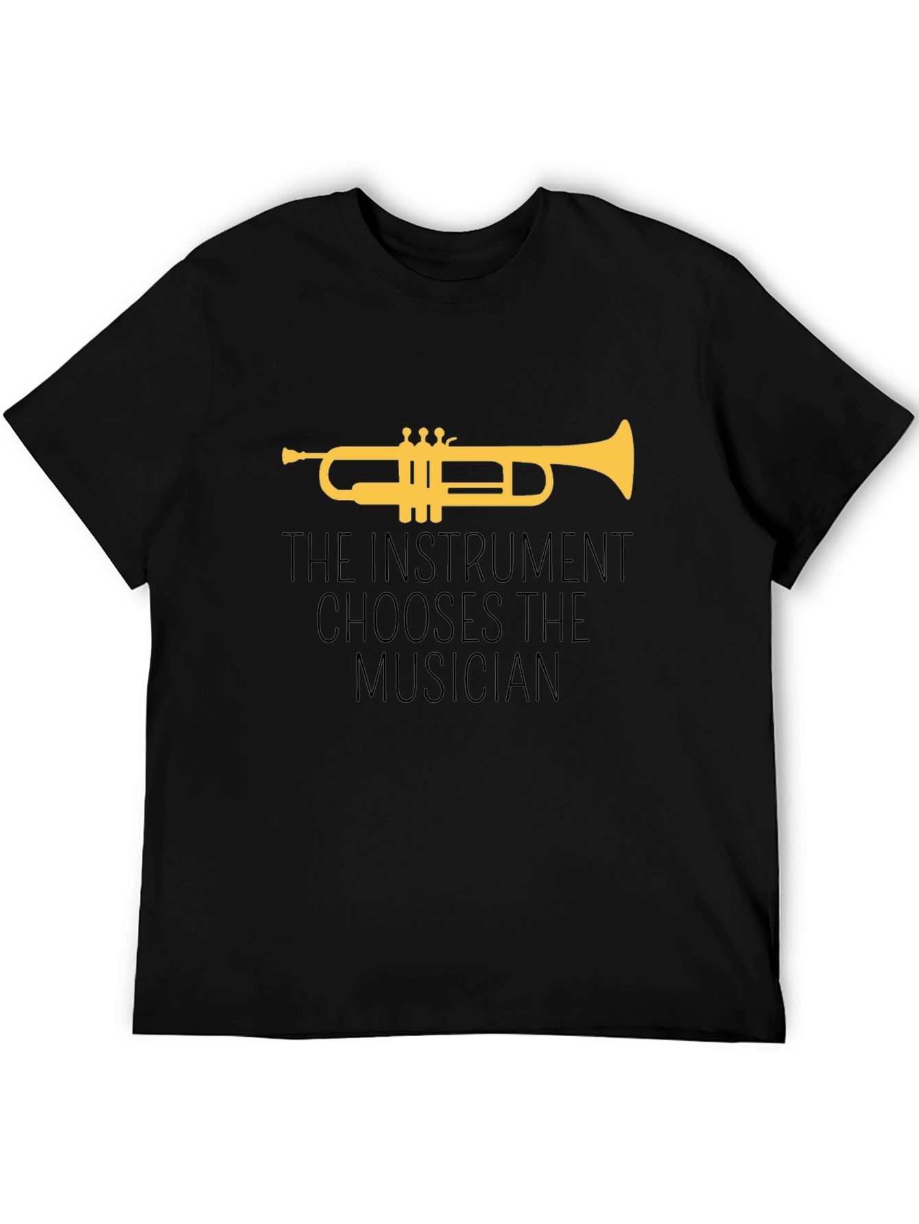 Black Trumpet Musician Graphic Tee view 5
