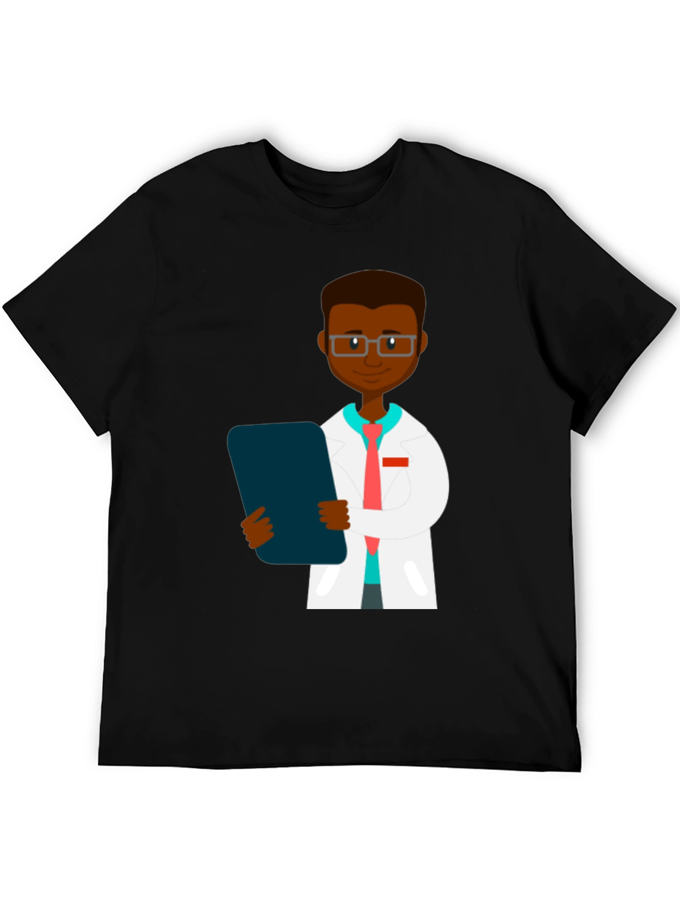 Black Doctor Graphic Tee - Black Unisex T-Shirt view 5