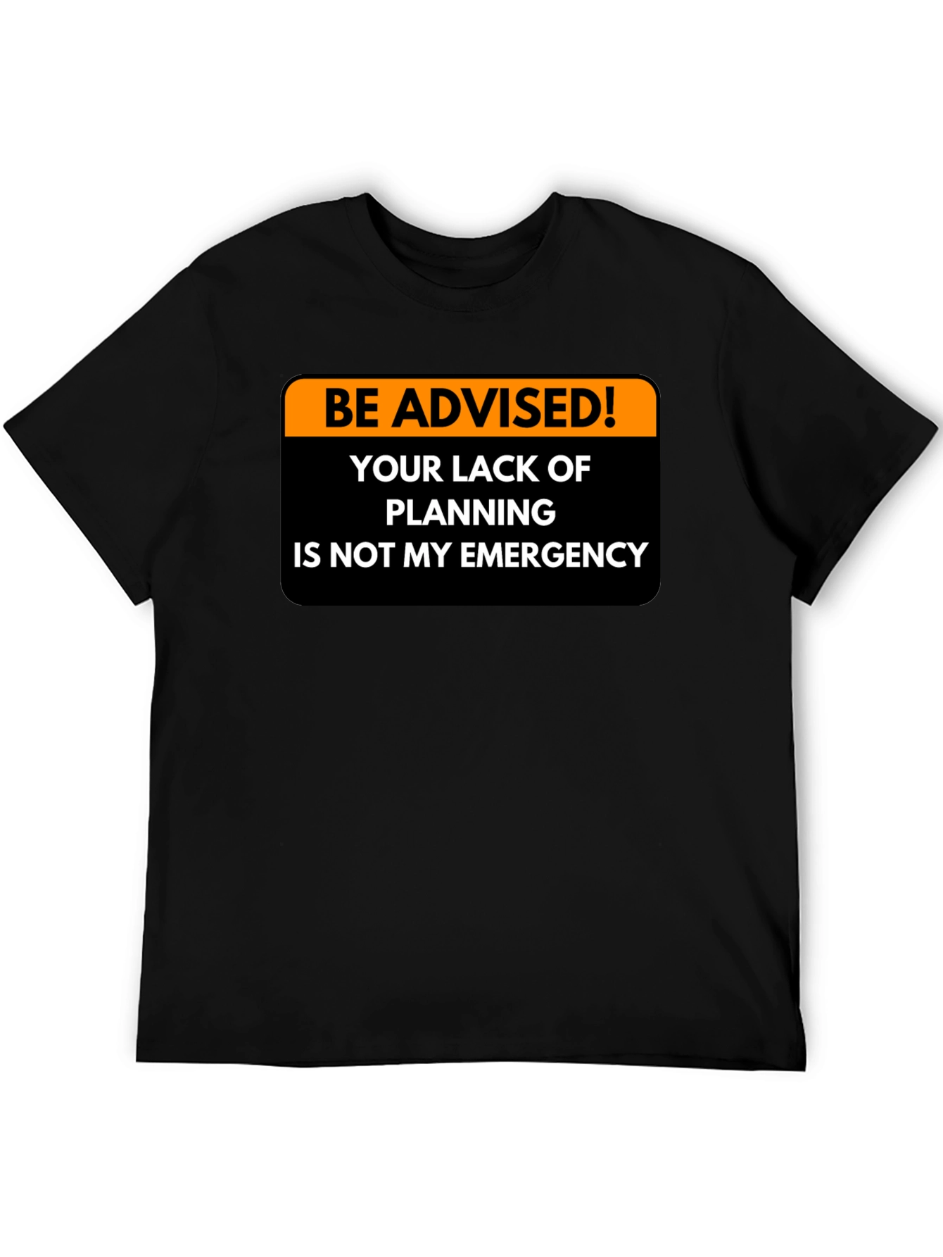 Black Be Advised T-Shirt - Planning Failure view 5