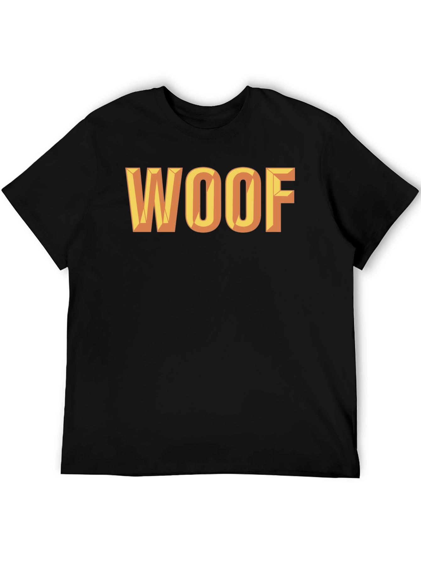 Black WOOF Graphic Tee - Bold Statement Shirt view 5