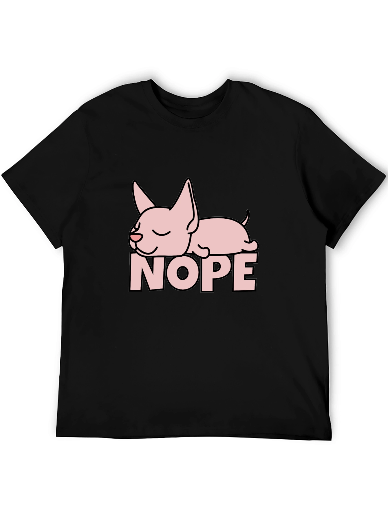 Black Nope Sloth T-Shirt - Funny Animal Graphic Tee view 5