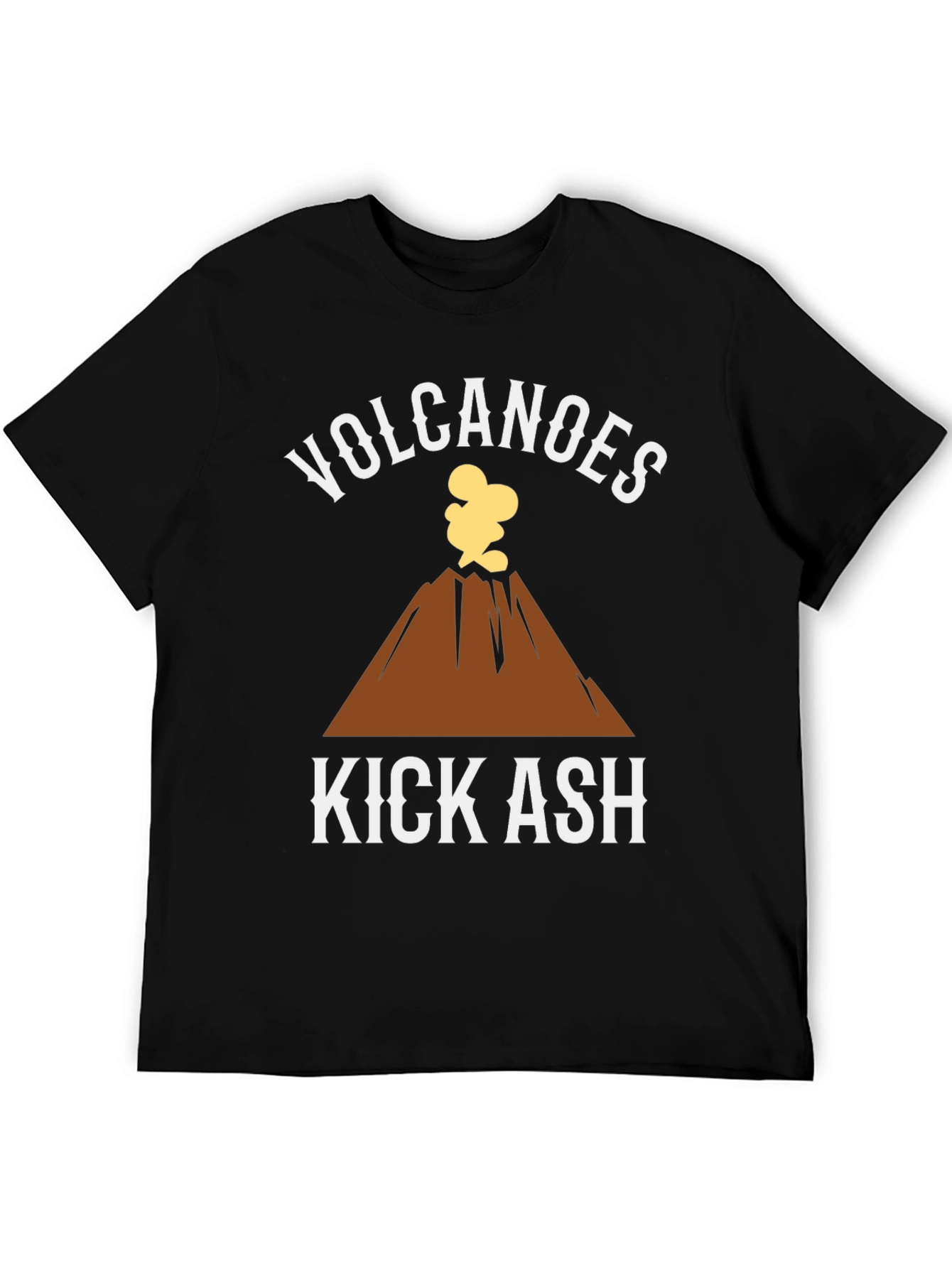 Black Volcanoes Kick Ash Graphic T-Shirt view 5