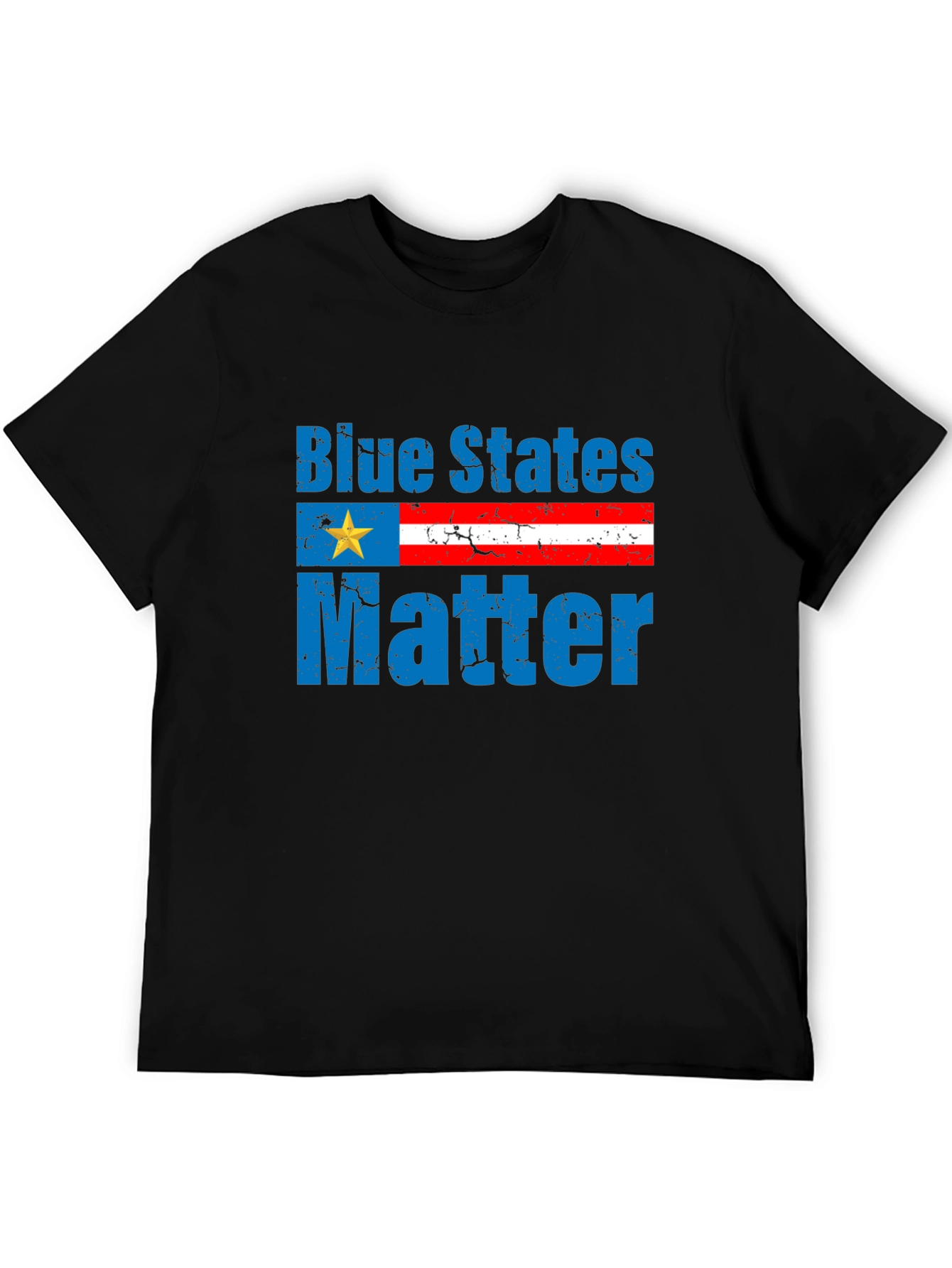 Black Blue States Matter Graphic T-Shirt view 5