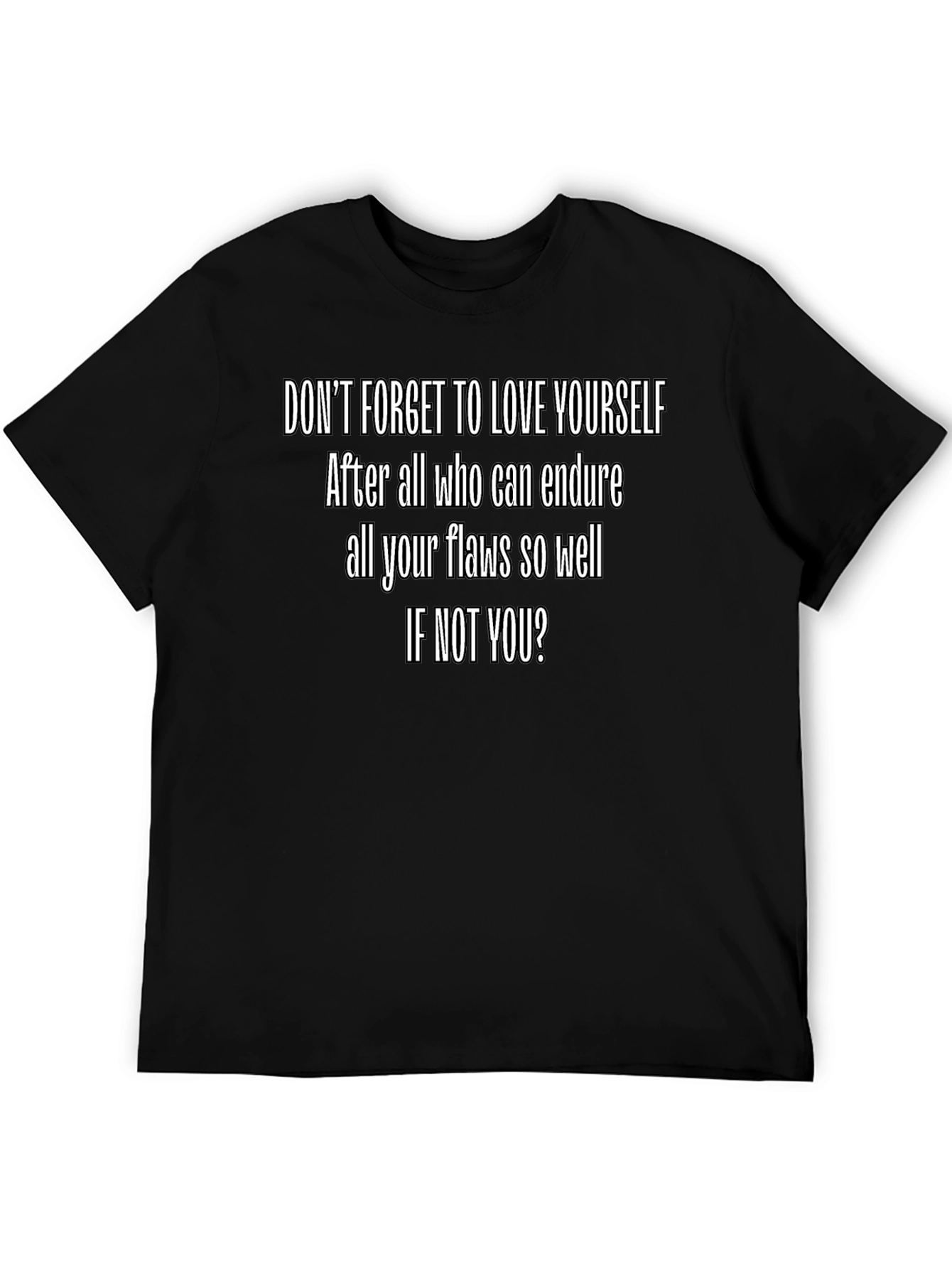 Black Love Yourself Graphic T-Shirt - Trendy Casual Tee view 5