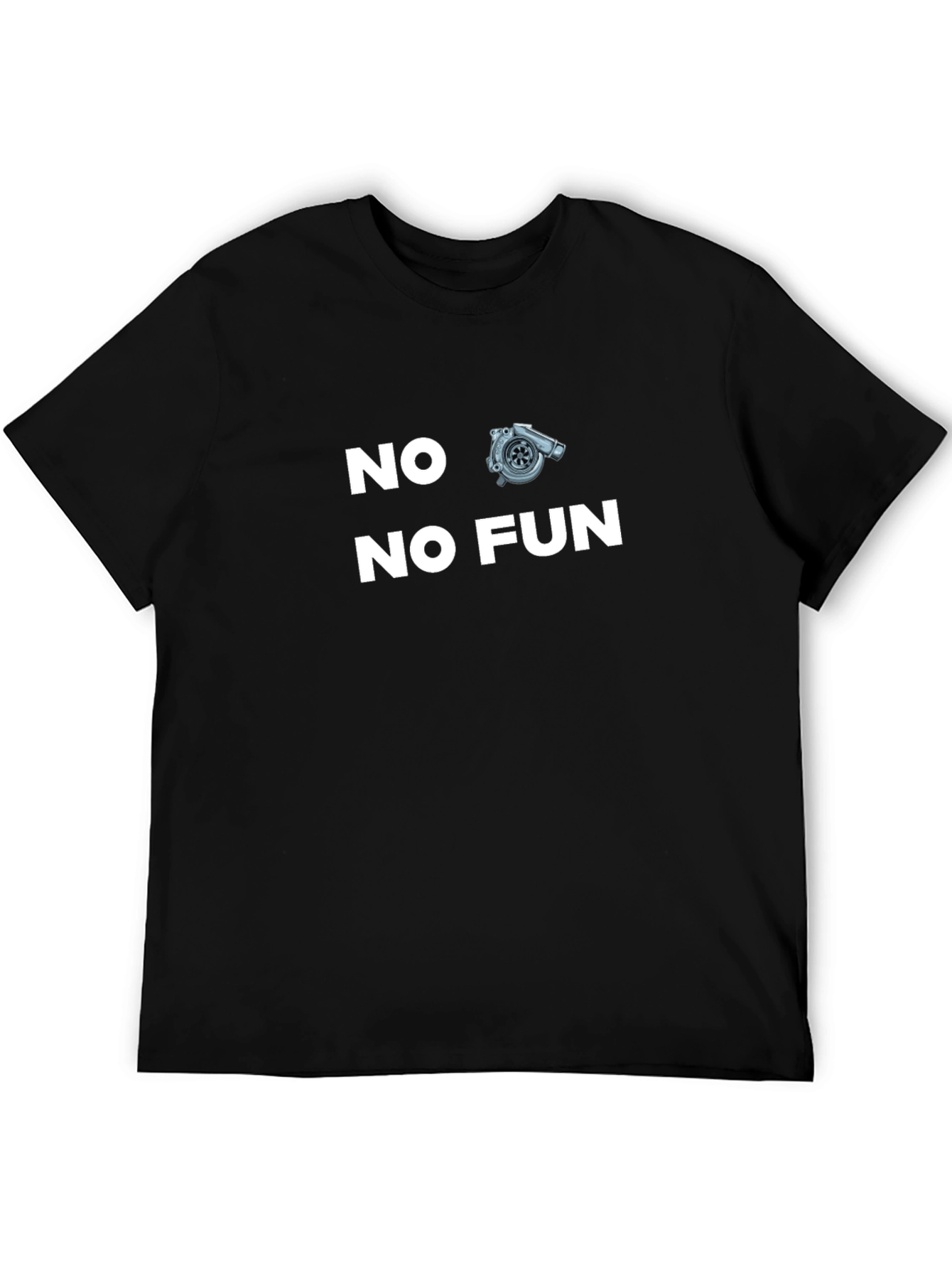 Black No Turbo No Fun T-Shirt - Black view 5