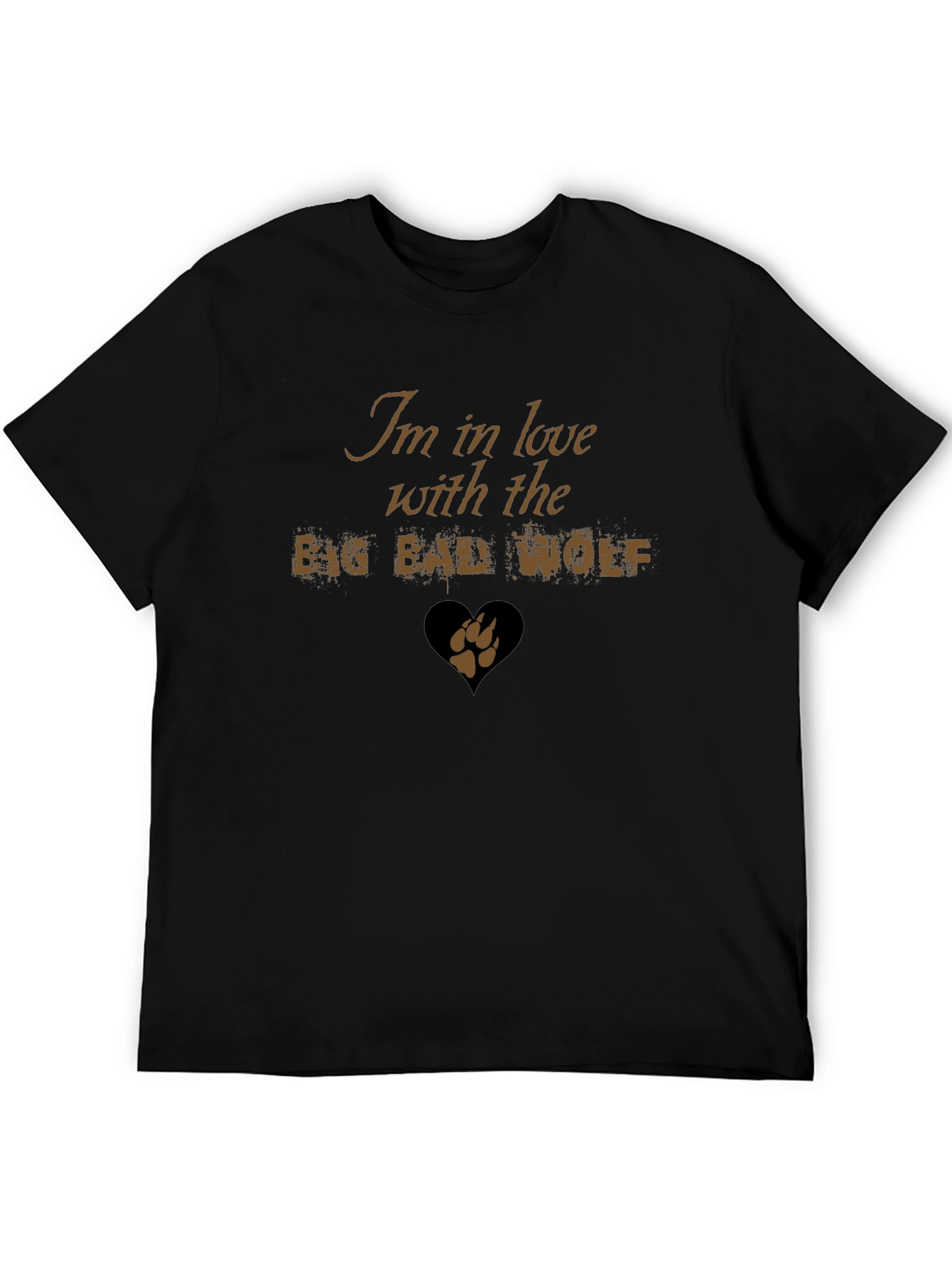 Black I'm in Love with the Big Bad Wolf T-Shirt view 5
