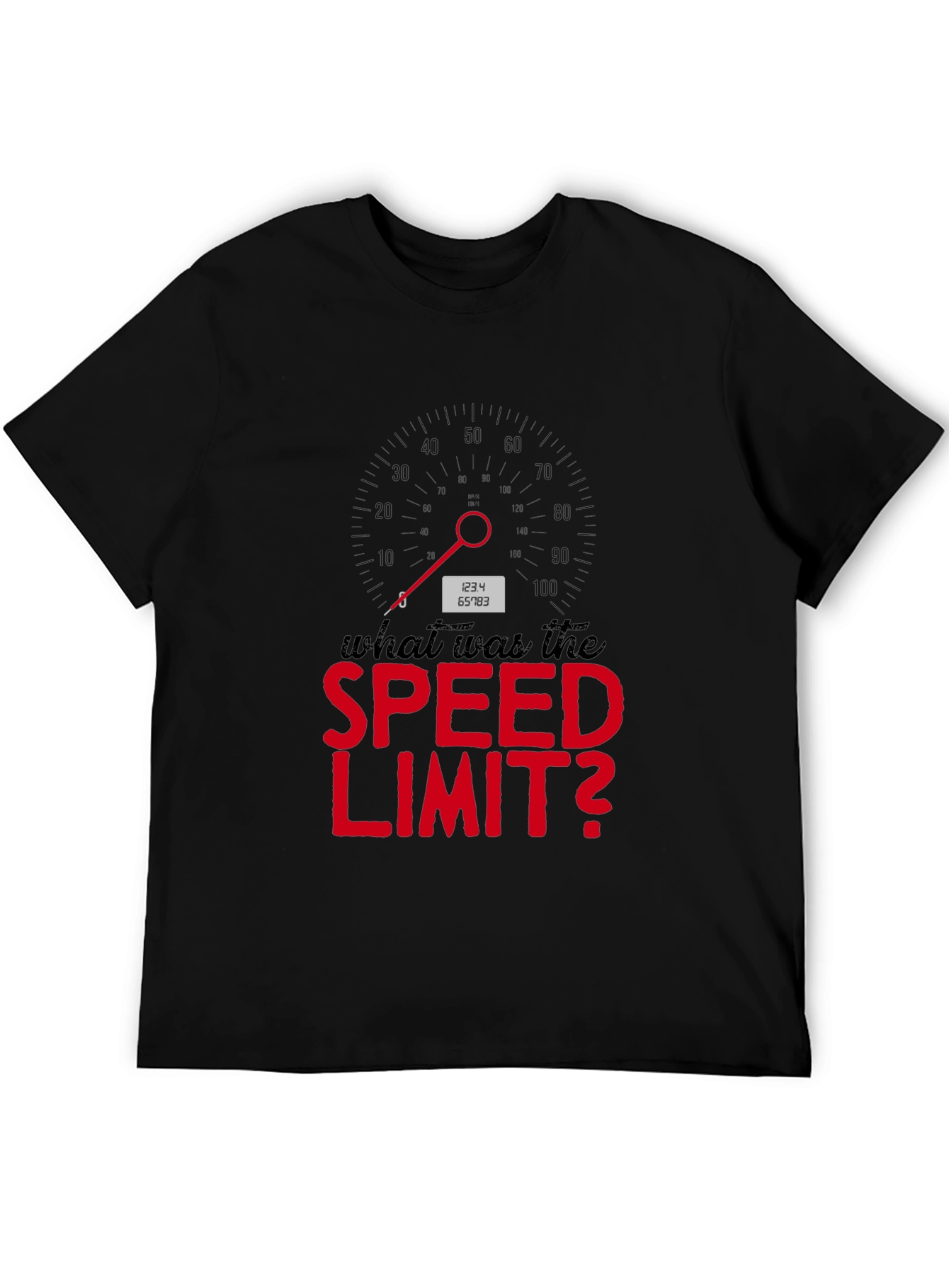 Black What Was the Speed Limit T-Shirt view 5