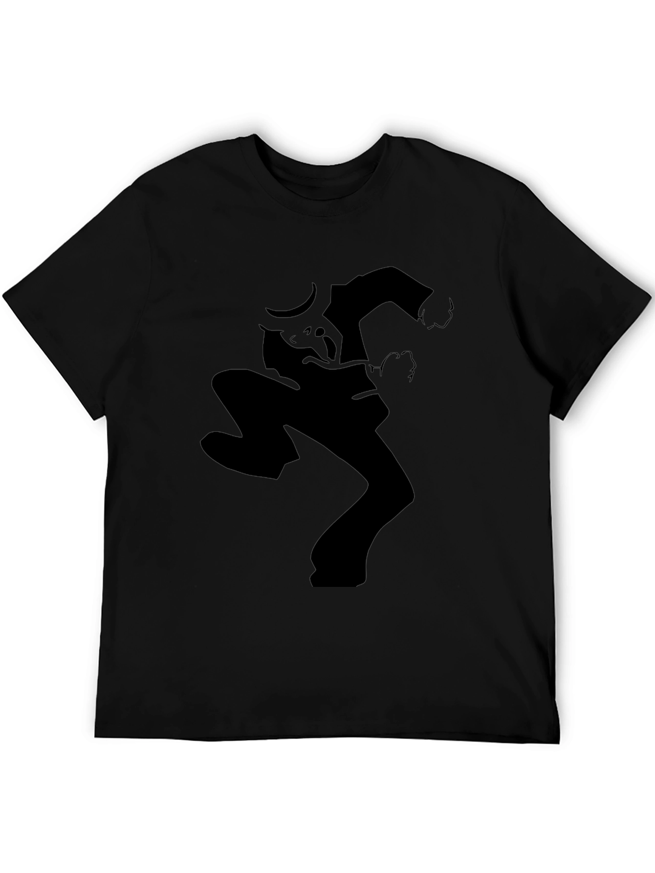 Black Silhouette Dance Graphic Tee - Black Casual Style view 5