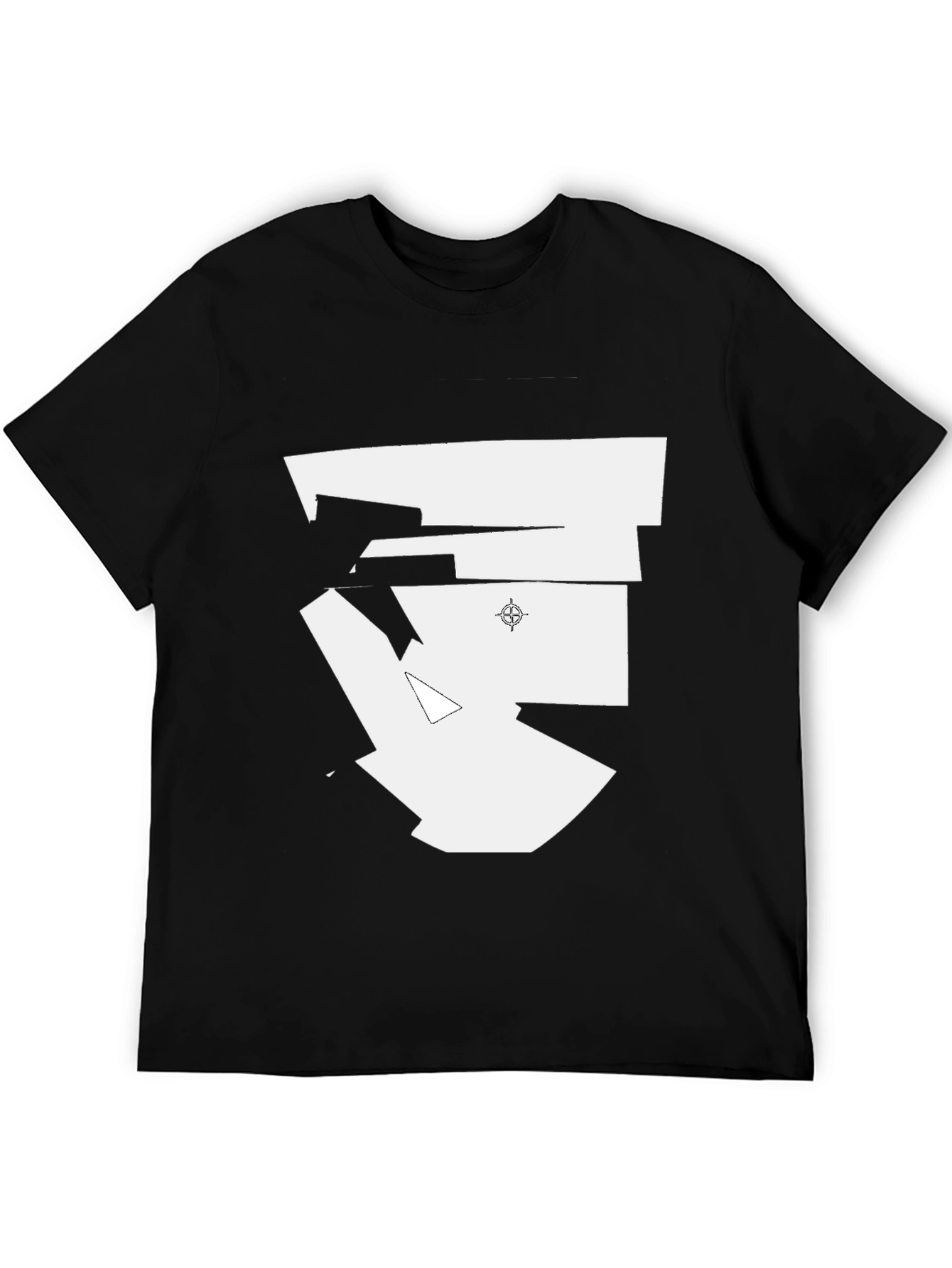 Black Abstract Graphic Print Black T-Shirt view 5